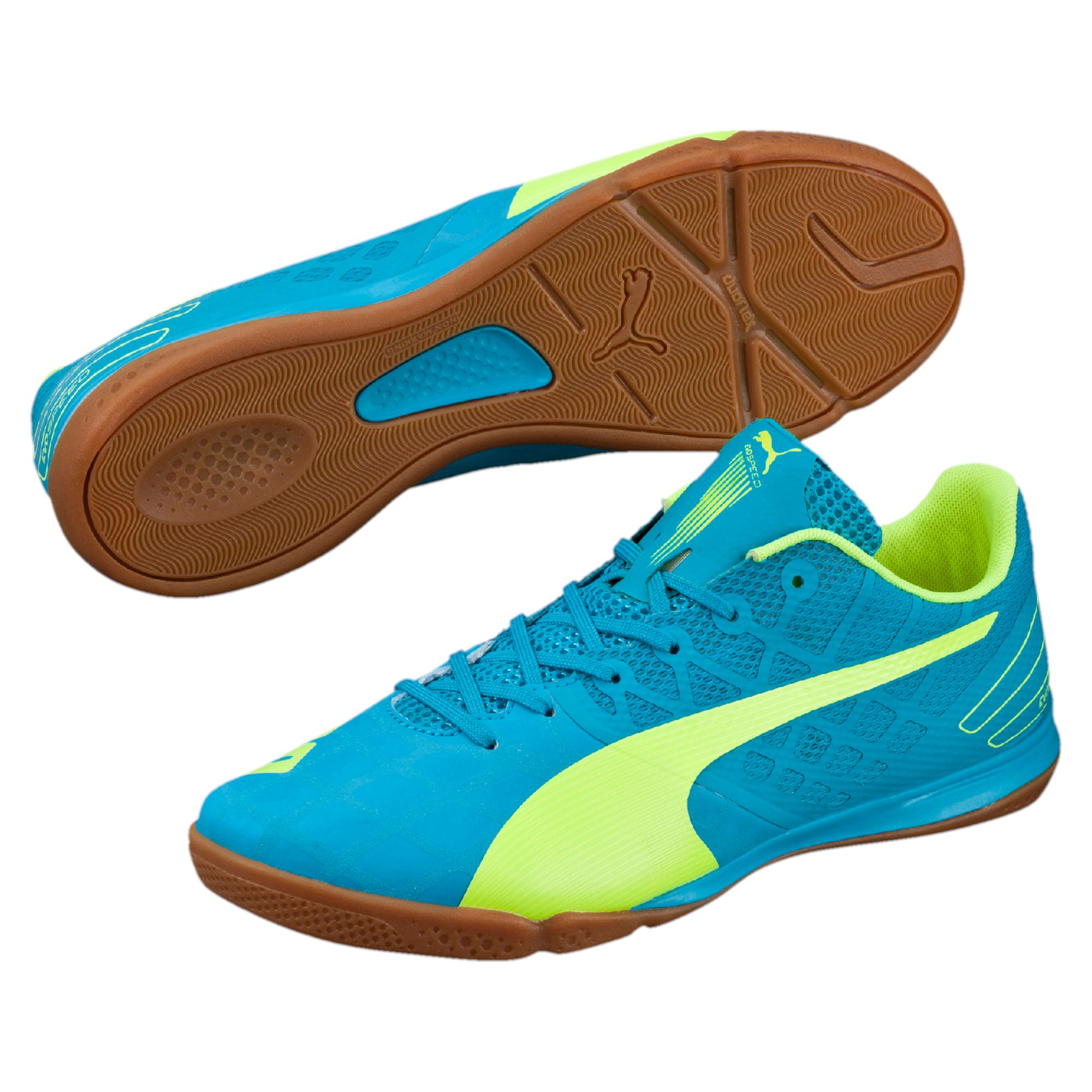 yellow puma indoor soccer shoes