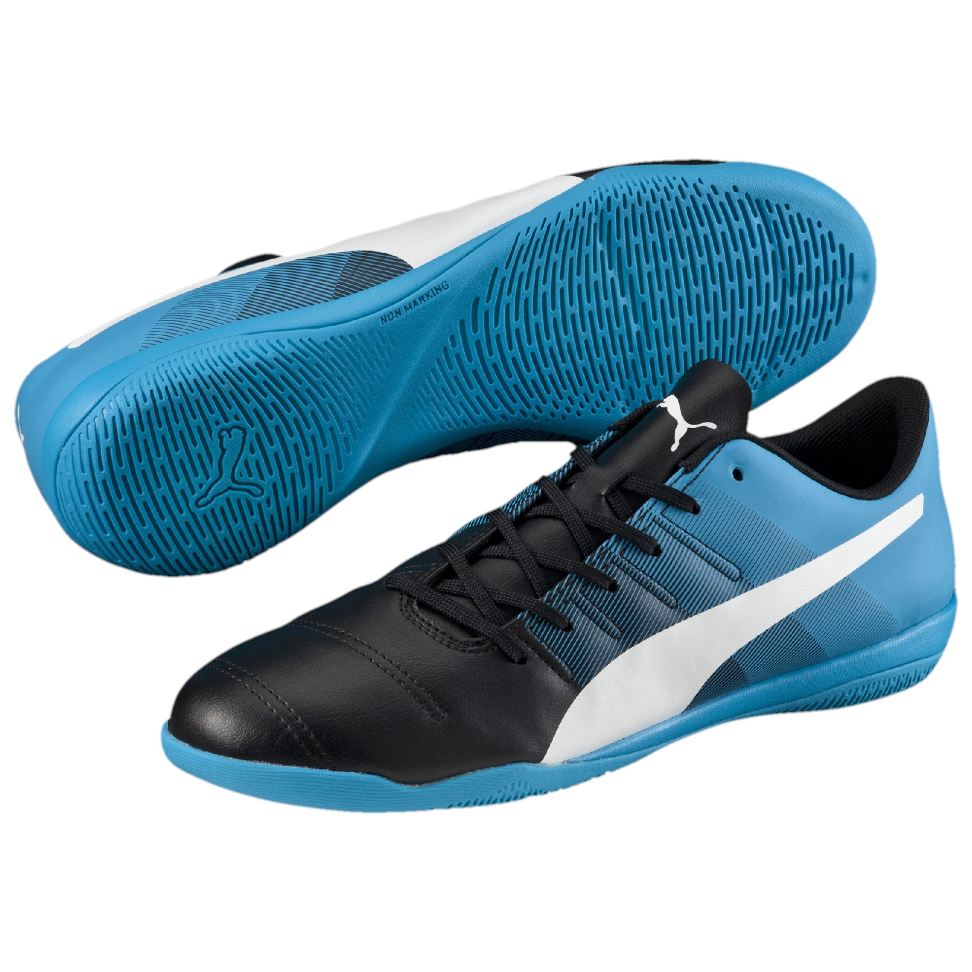 puma indoor soccer shoes pink and blue