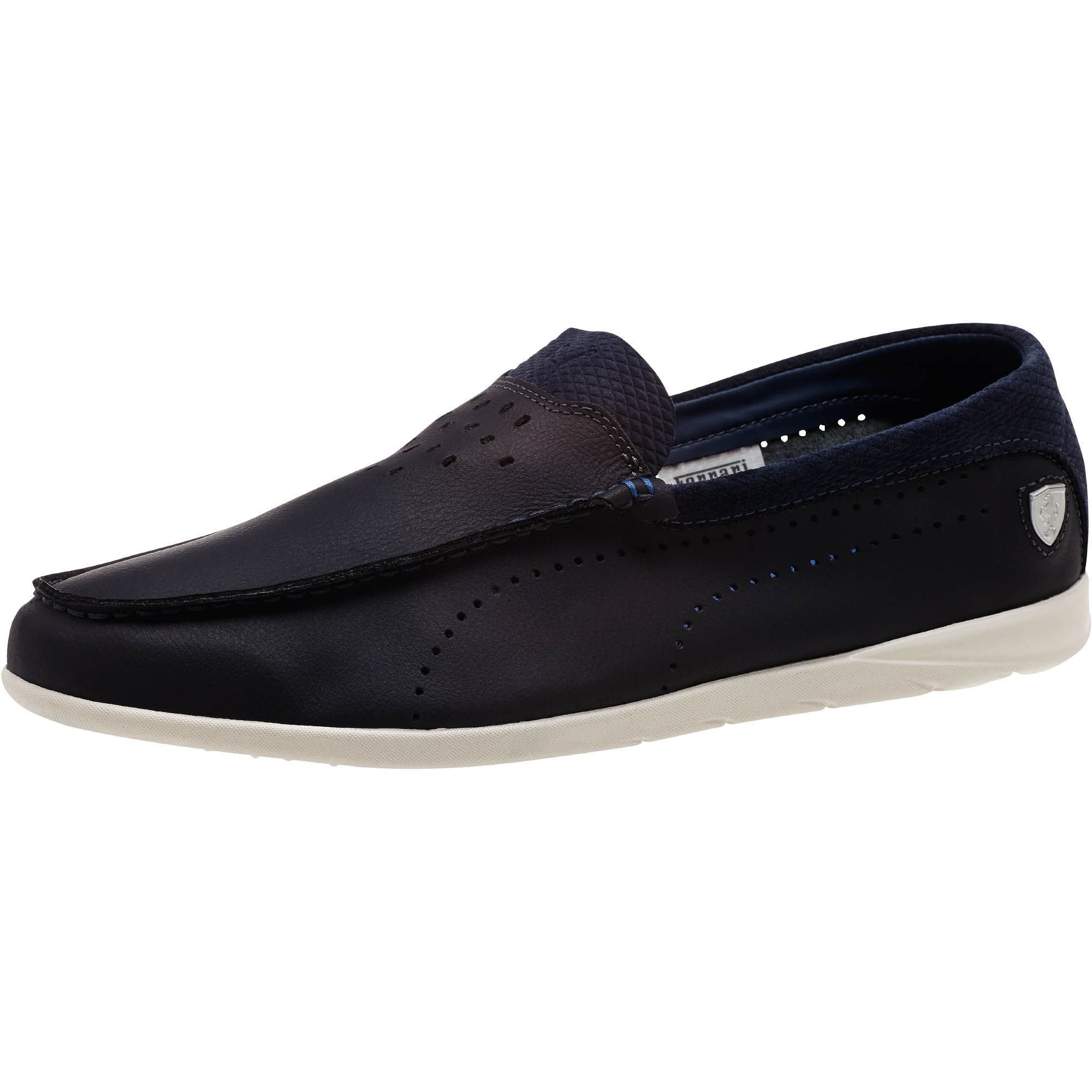 PUMA Leather Ferrari Guida Moccasin Men's Slip-on Shoes in Black Iris  (Blue) for Men | Lyst