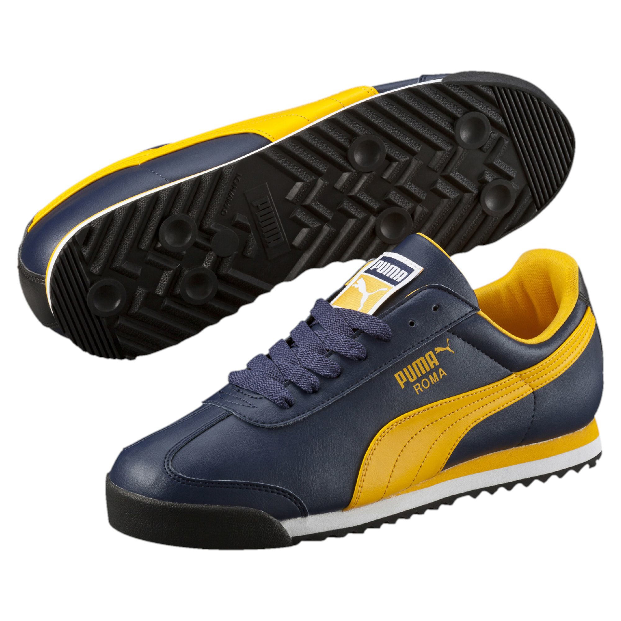 PUMA Synthetic Roma Men's Sneakers in Yellow for Men | Lyst