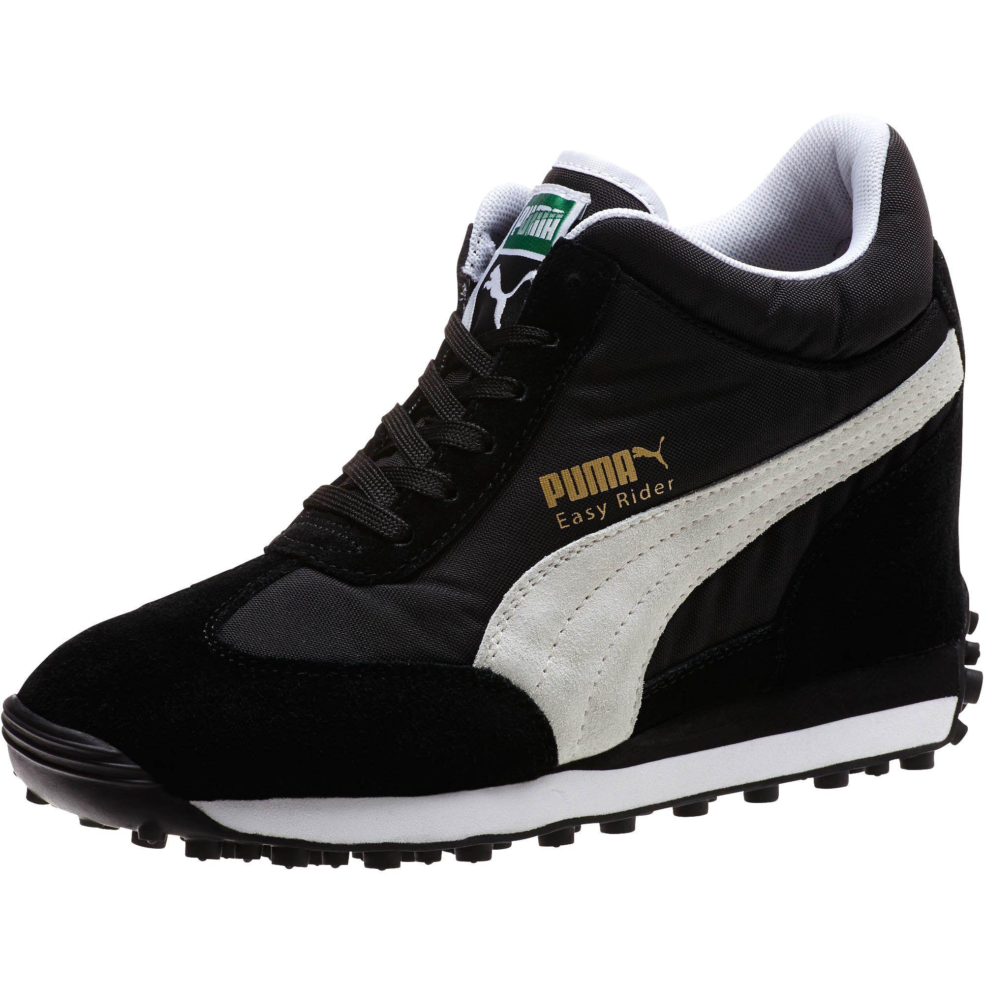 PUMA Synthetic Easy Rider Wedge Lo Women's Wedge Sneakers in Black-White  (Black) - Lyst