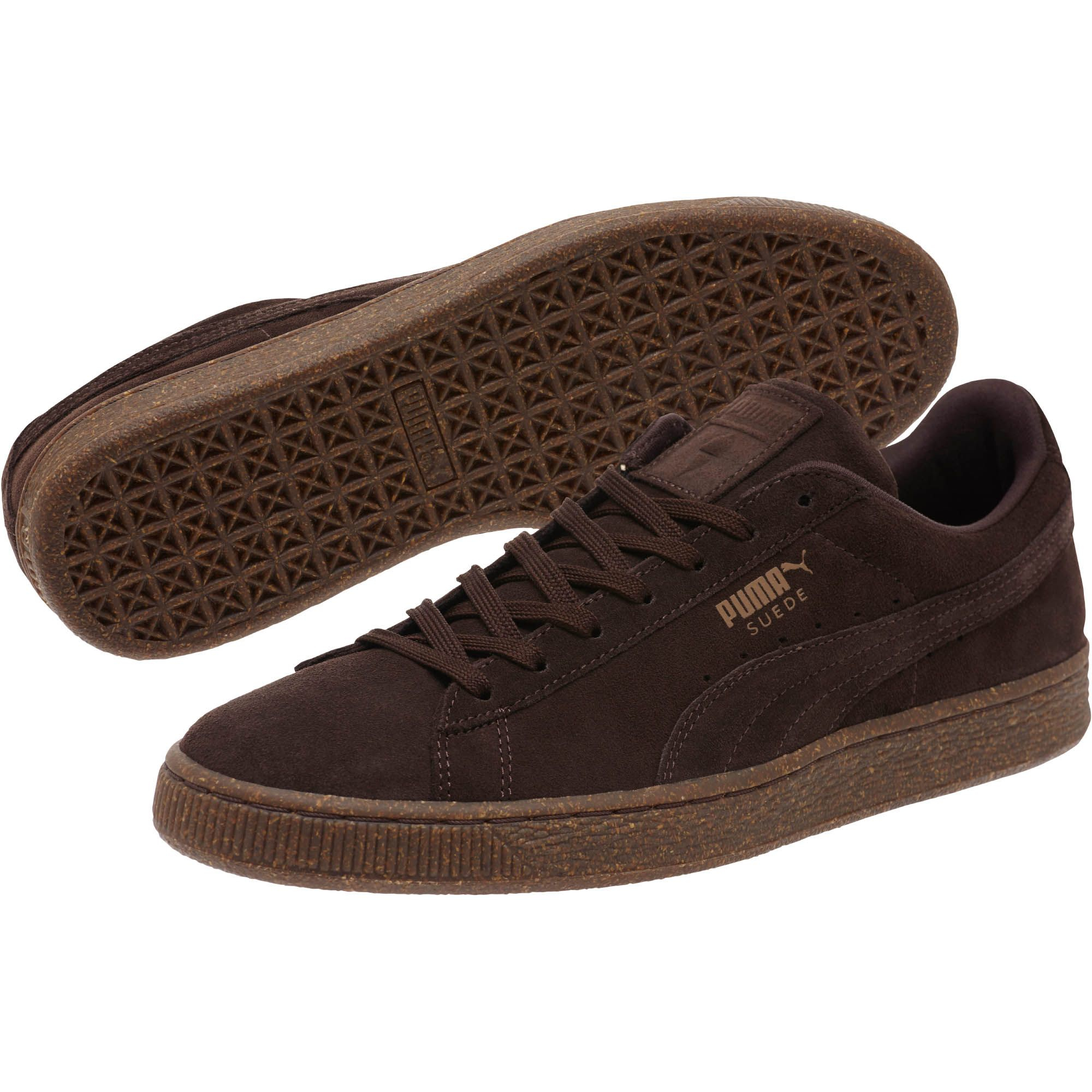 puma brown suede trainers