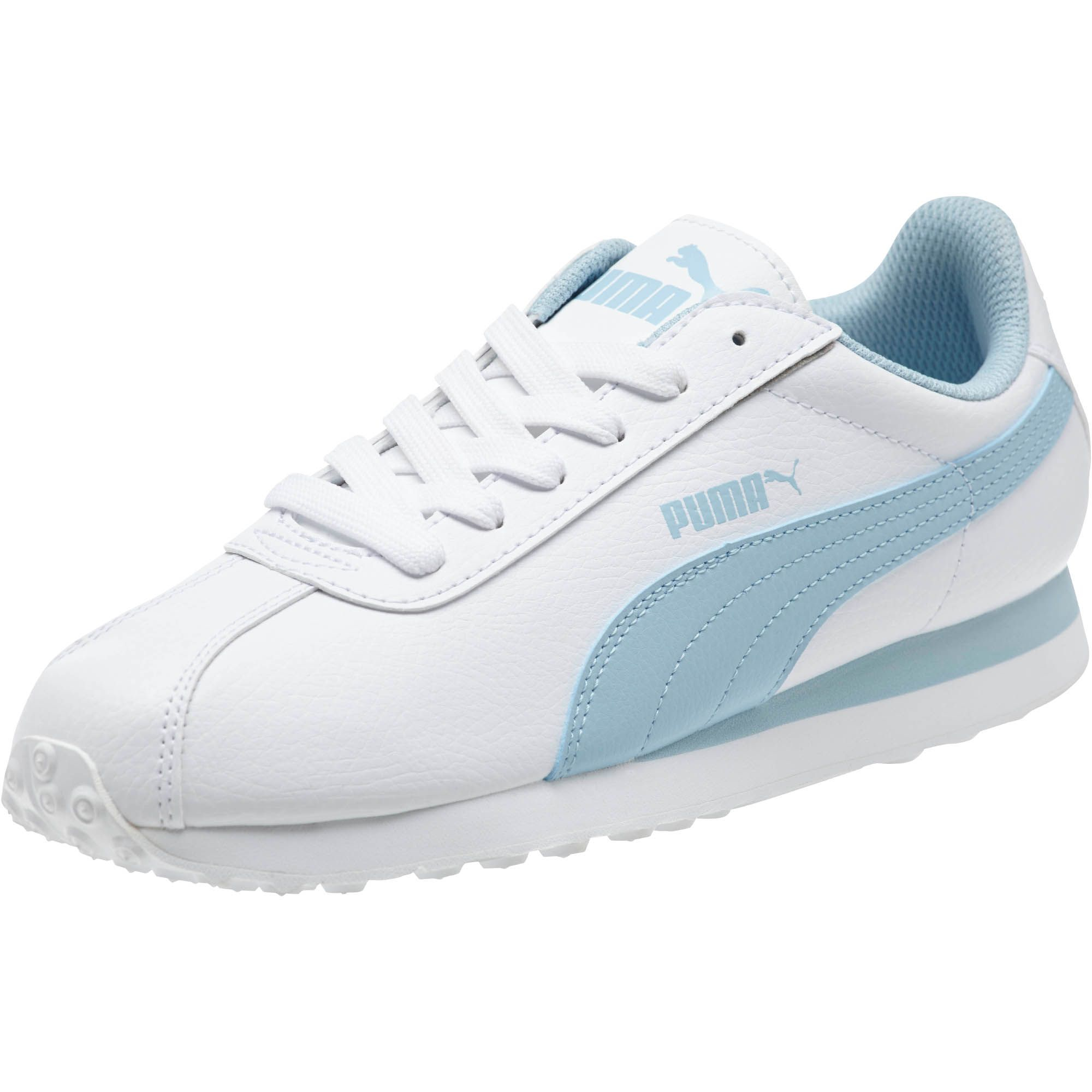 PUMA Leather Turin Women's Sneakers in White-Cool Blue (White) | Lyst