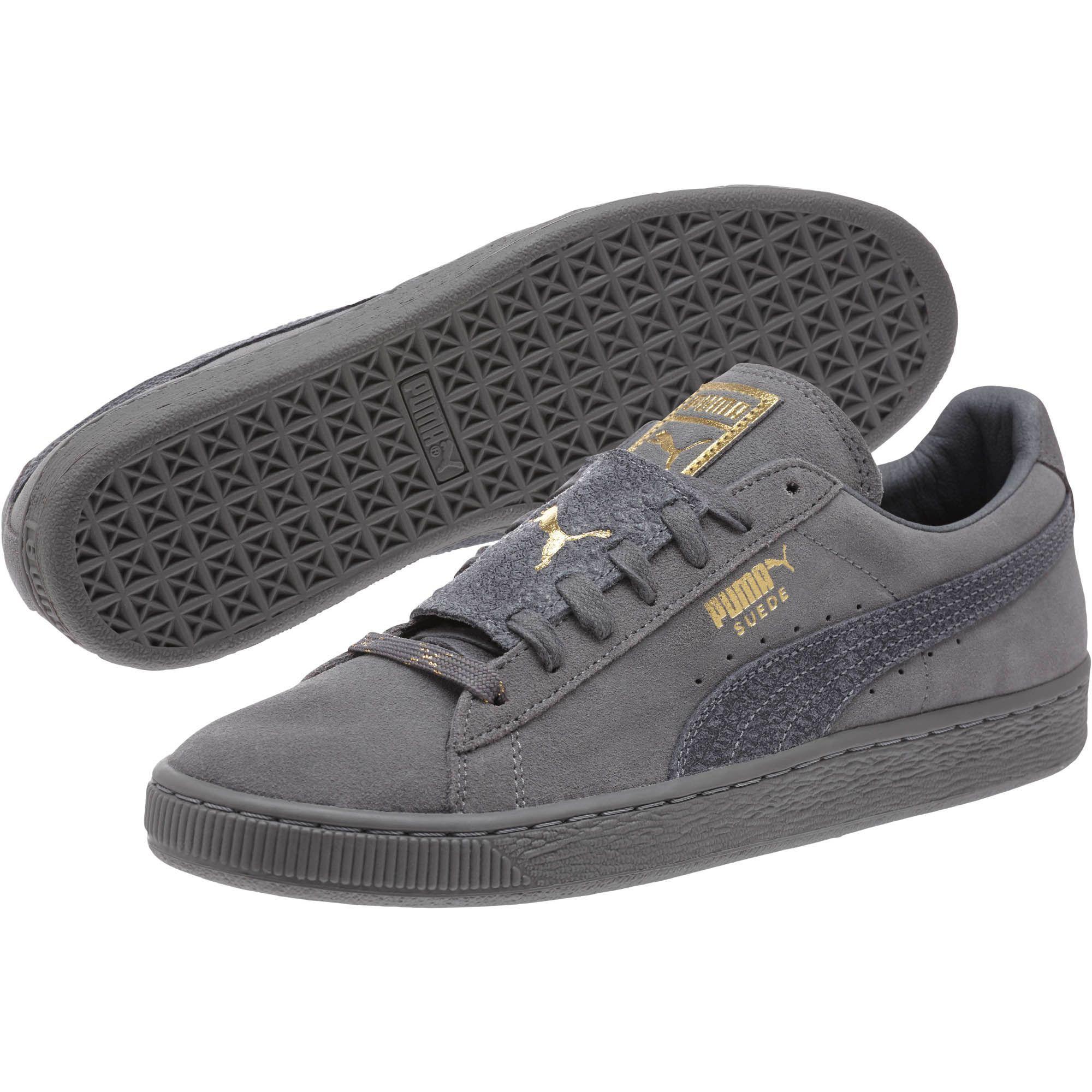 PUMA Suede Classic Epic Snake Gold Men's Sneakers in Gray for Men | Lyst