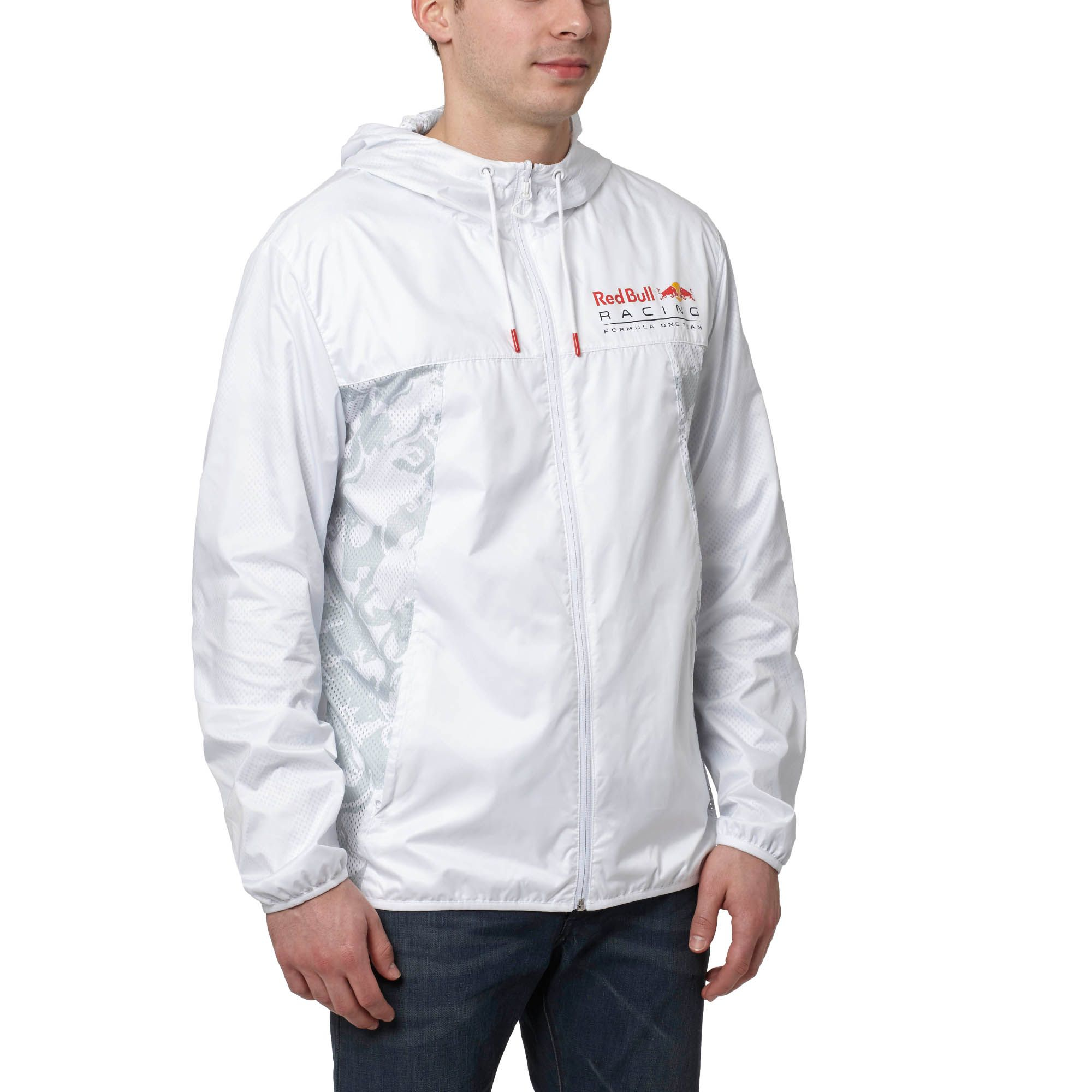 PUMA Synthetic Red Bull Racing Windbreaker in White for Men | Lyst