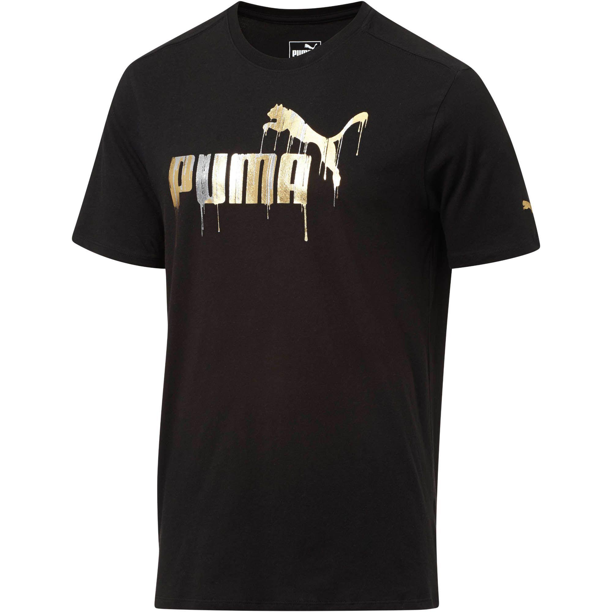 puma black and gold shirt