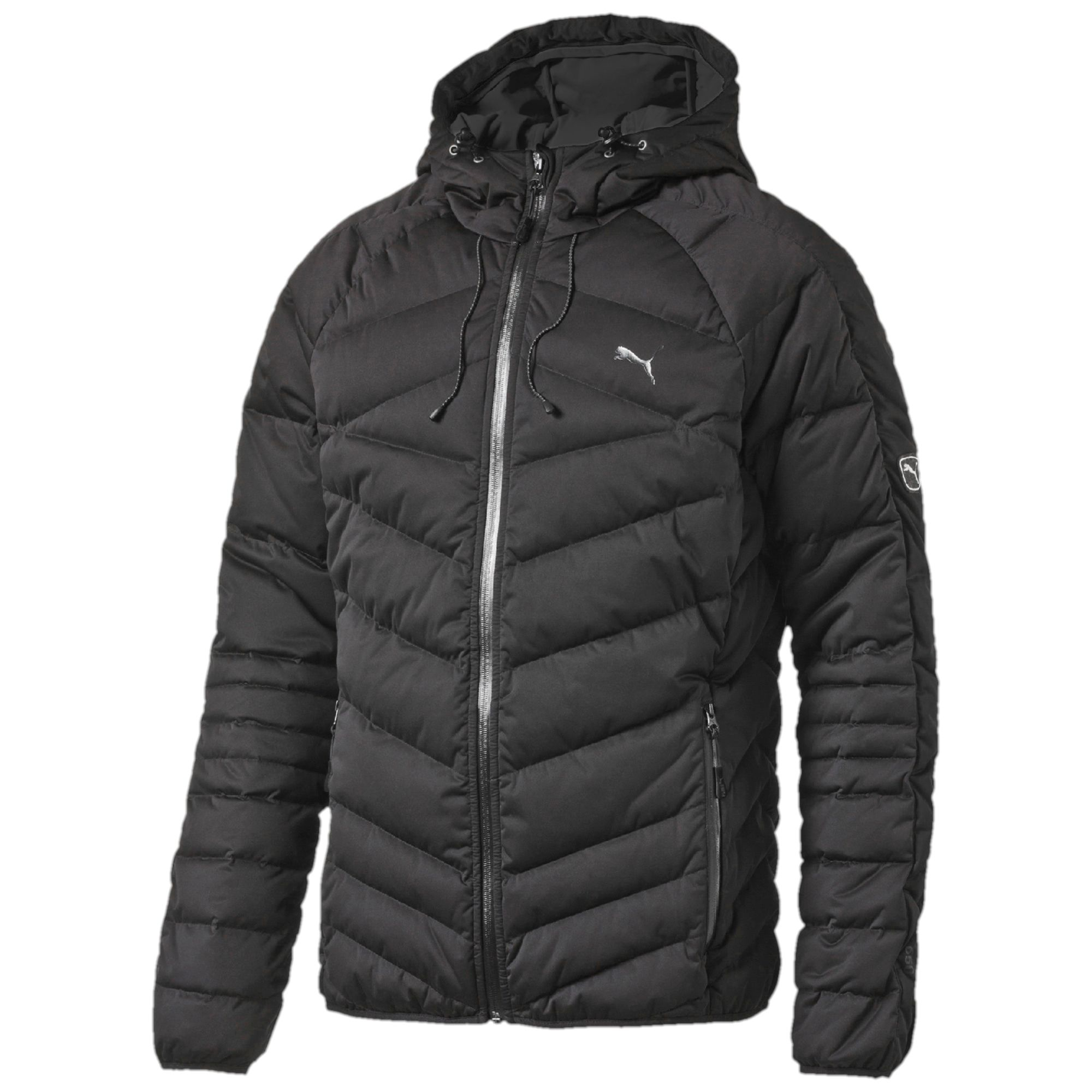 PUMA Active 600 Stretchlight Hooded Down Jacket in Black for Men - Lyst