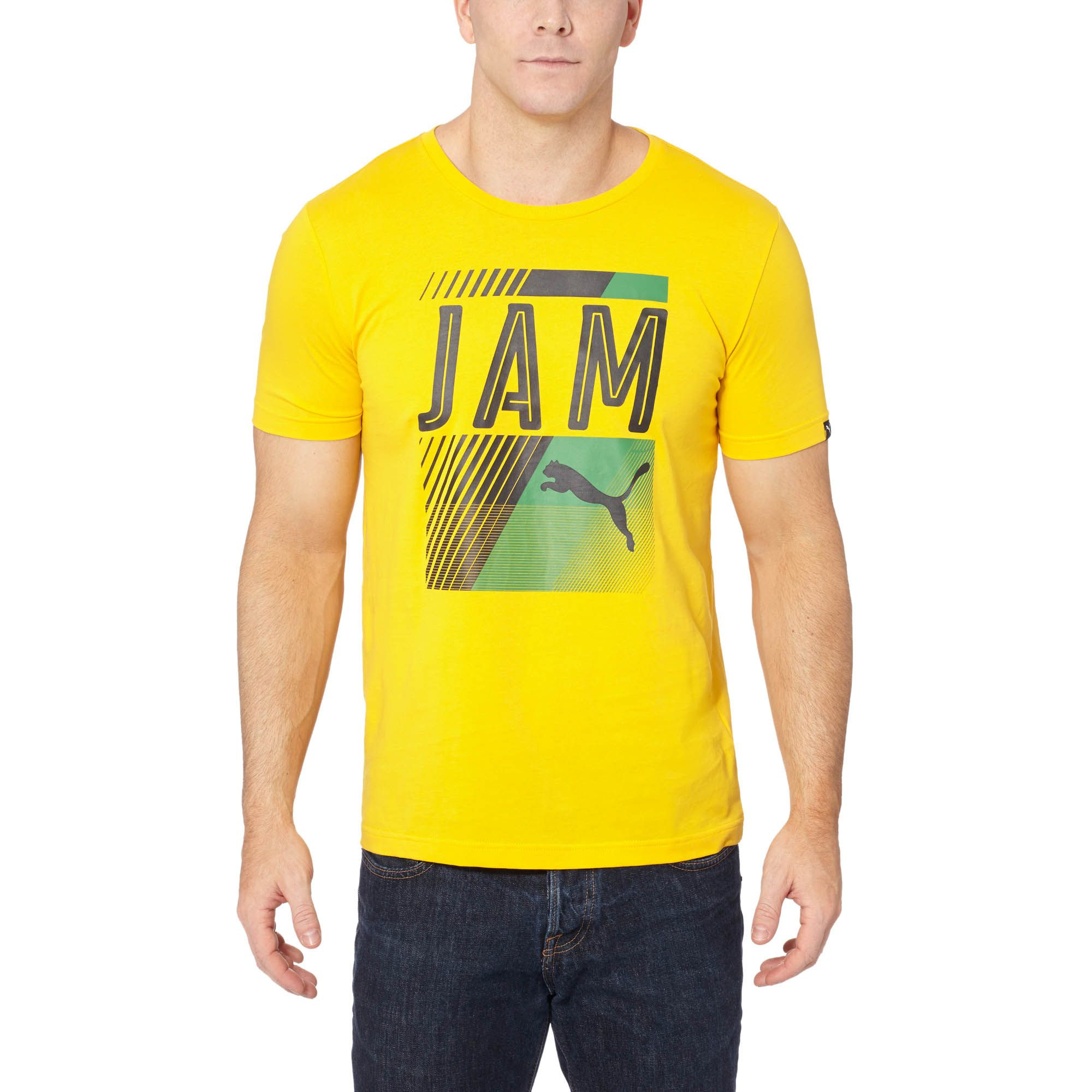 Orgullo partícula Ajustable PUMA Jamaica Fan T-shirt in Yellow for Men | Lyst