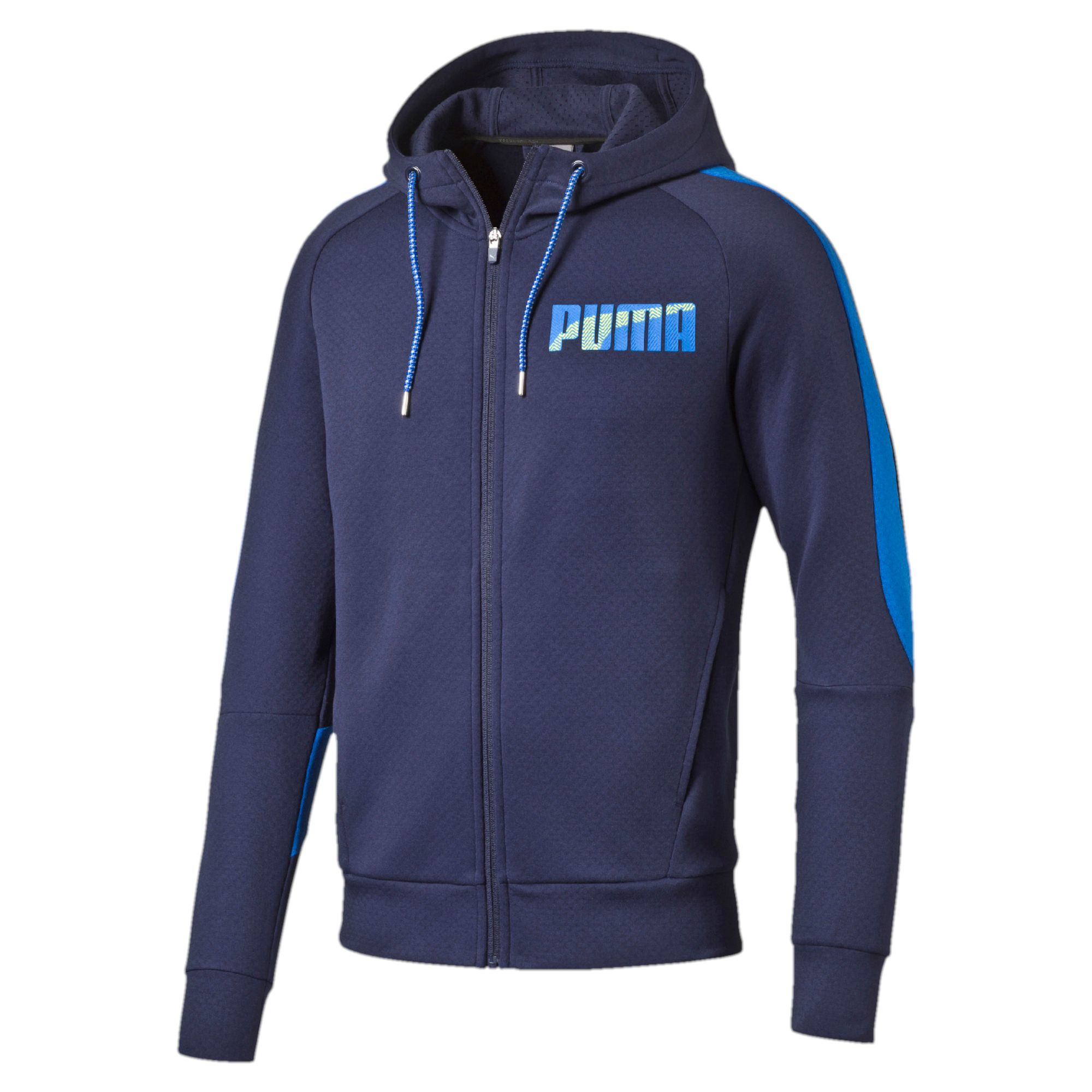 PUMA Cotton Men's T7 Drycell Fleece Hoodie in Navy (Blue) for Men - Lyst