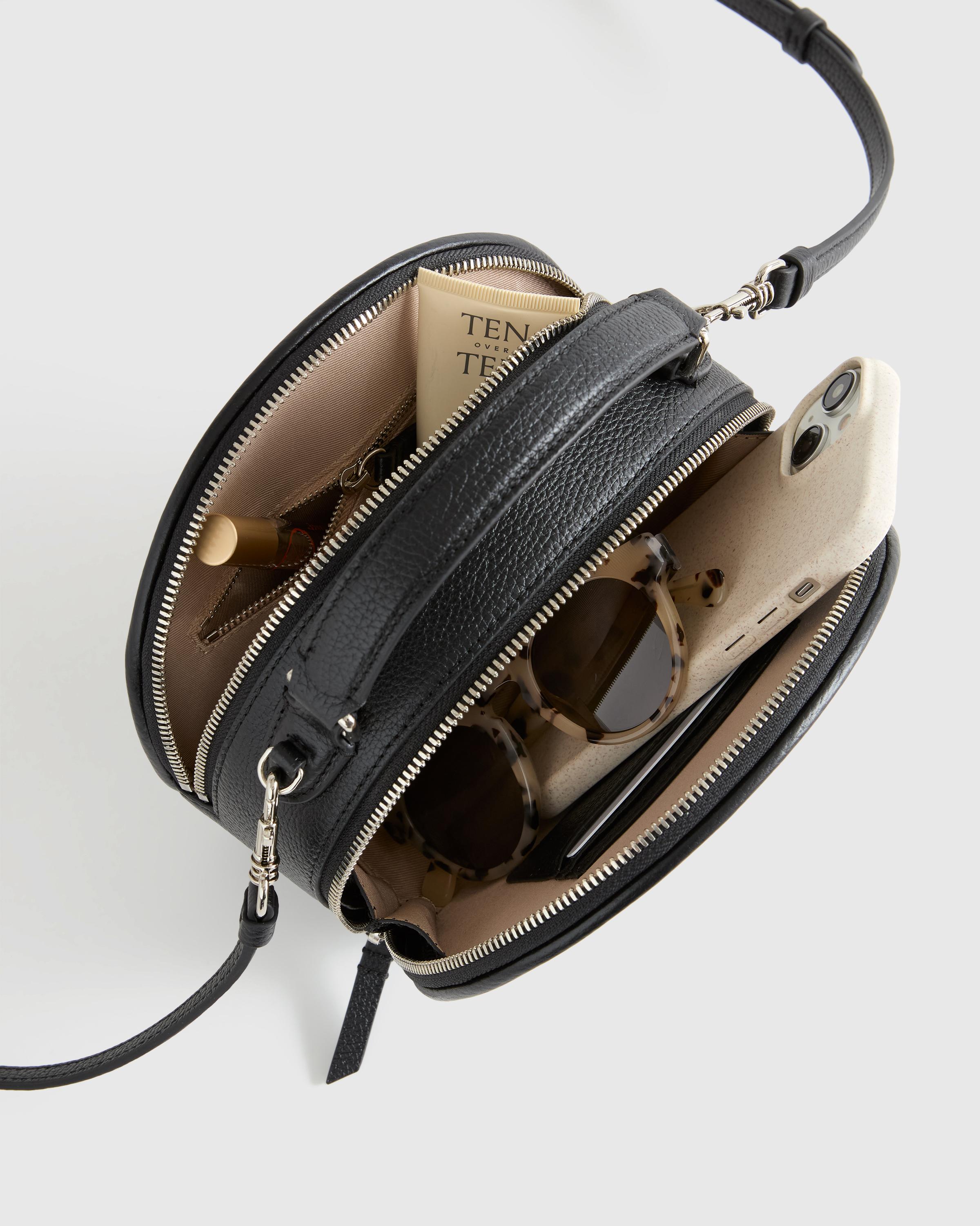Quince Italian Leather Circle Handbag in Black | Lyst Quince Italian Leather Circle Handbag in Black | Lyst