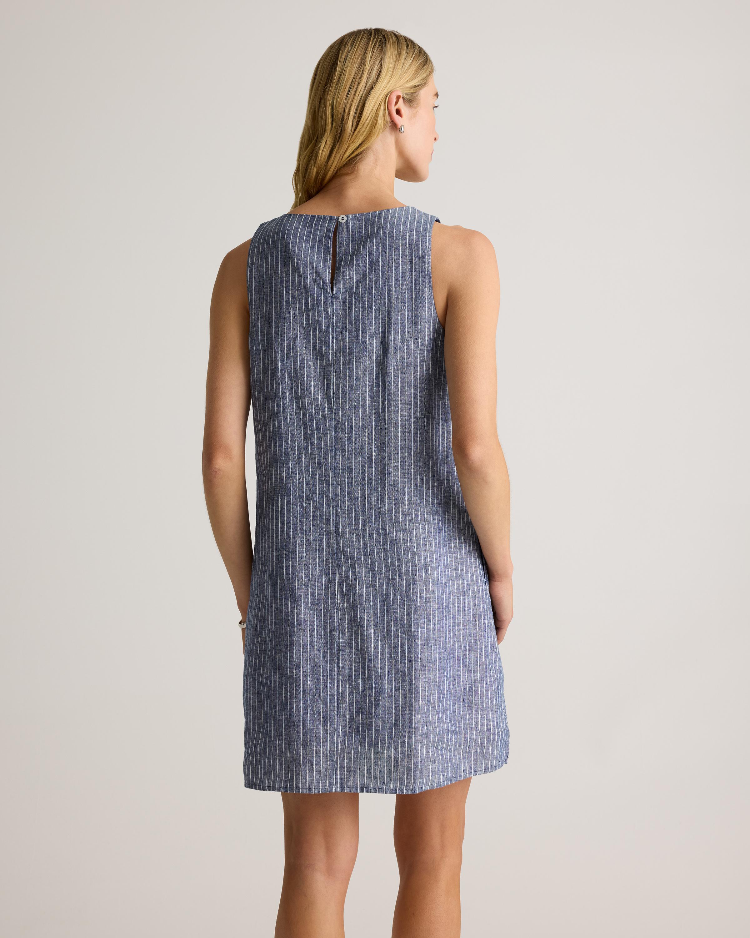 Quince 100% European Linen Tank Top Mini Dress in Blue | Lyst