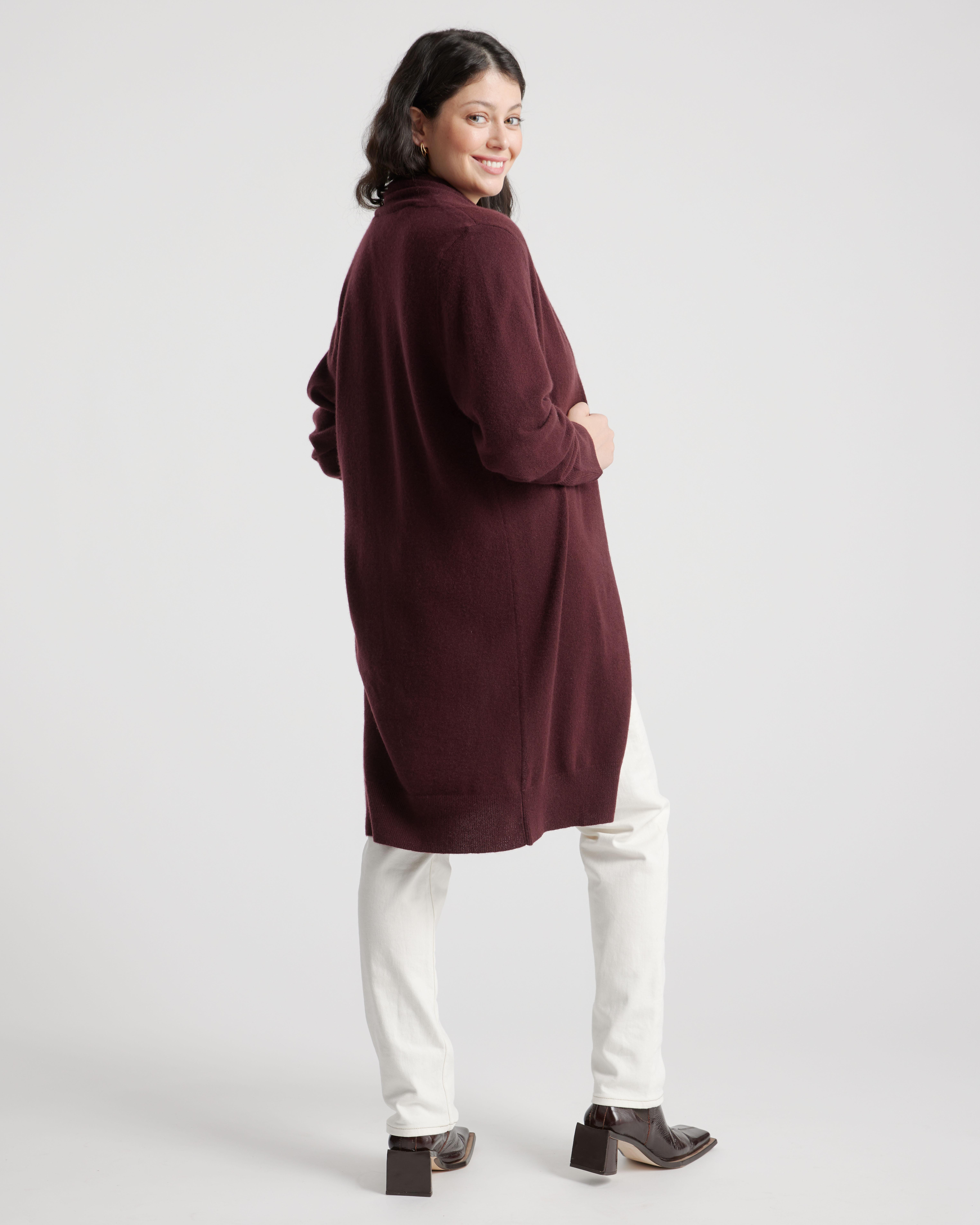 Quince Mongolian Cashmere Duster Cardigan Sweater in White | Lyst