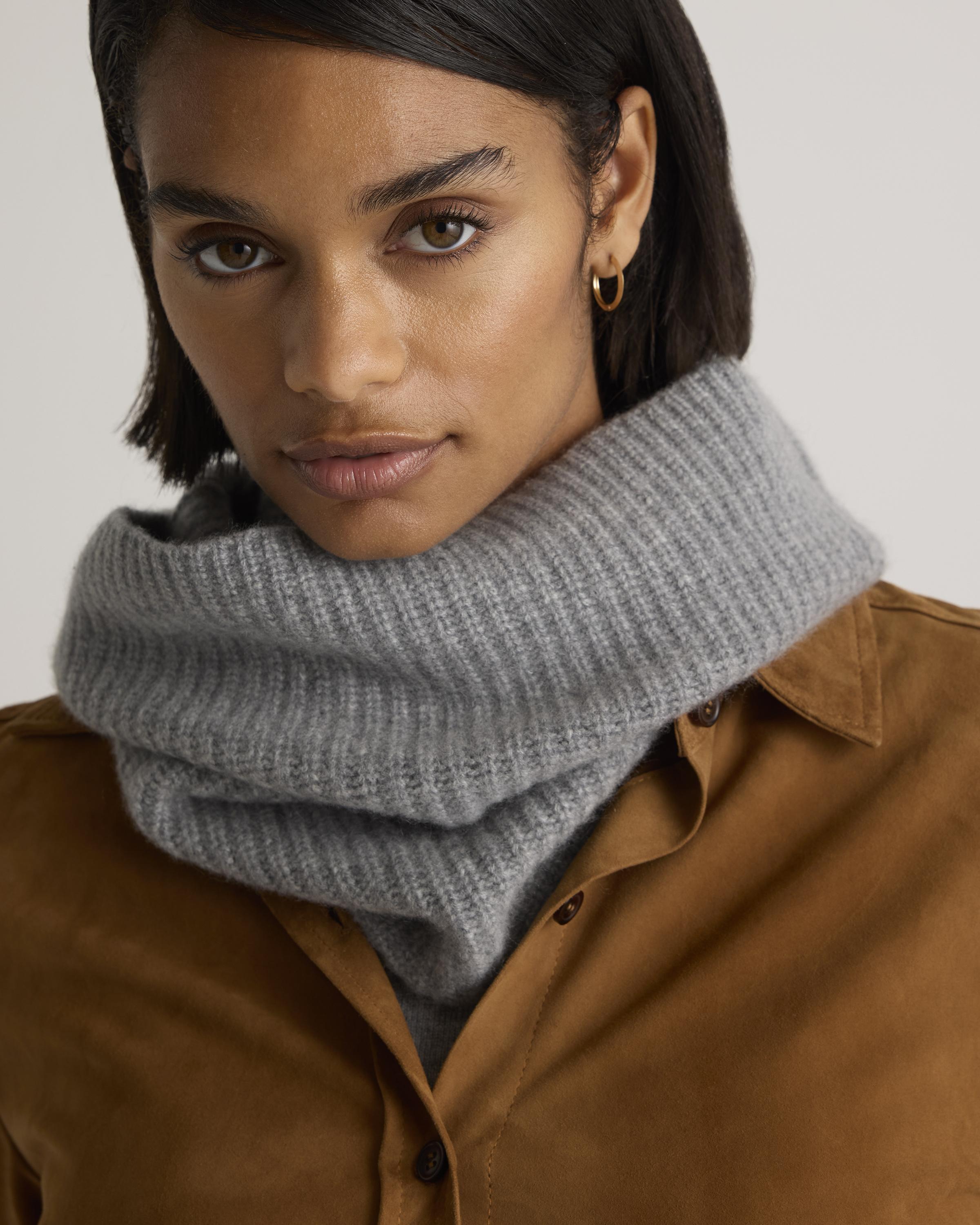 Cashmere Mens Designer Snood Quince Mongolian Cashmere Snood In