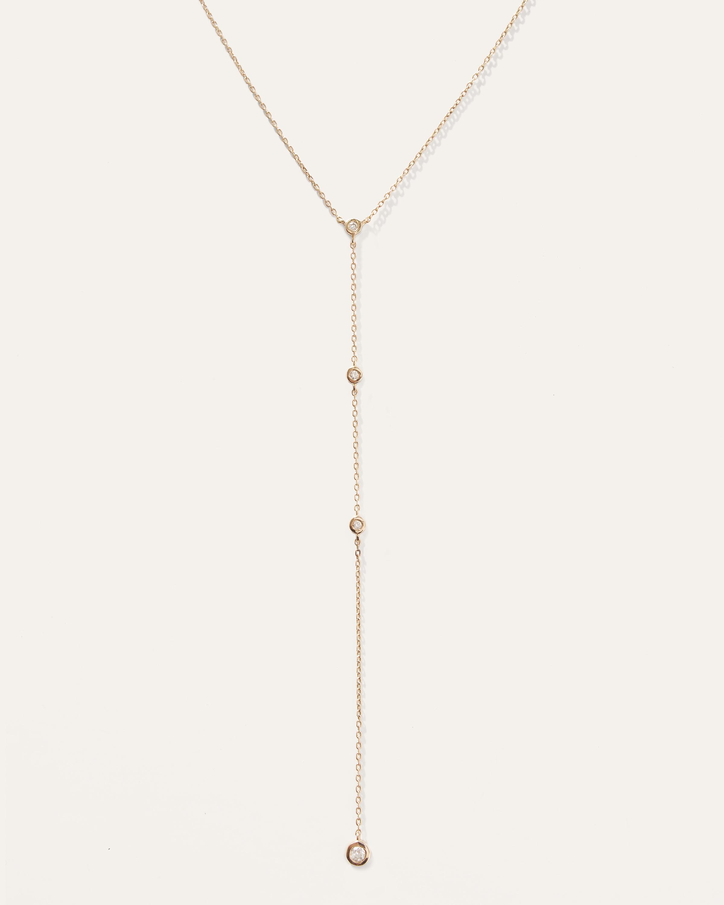 Quince 14K Gold Diamond Bezel Necklace
