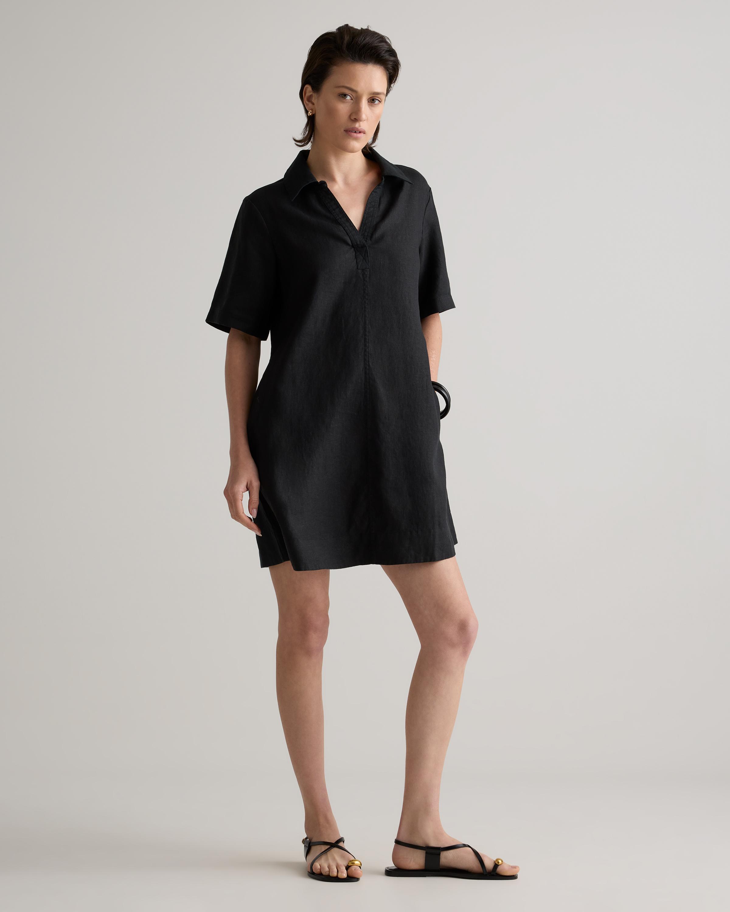 chinese dress ladies Natural Linen Blend Off The Shoulder Dress - Mini Dresses
