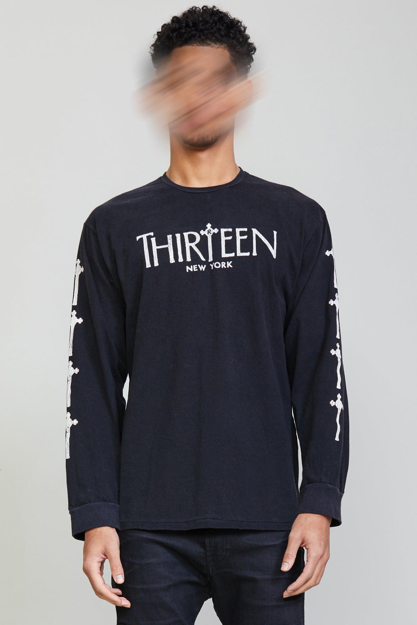Mens Clothing T-shirts Short sleeve t-shirts RATT Cotton R Thirteen Gothic Boy T in Black for Men 