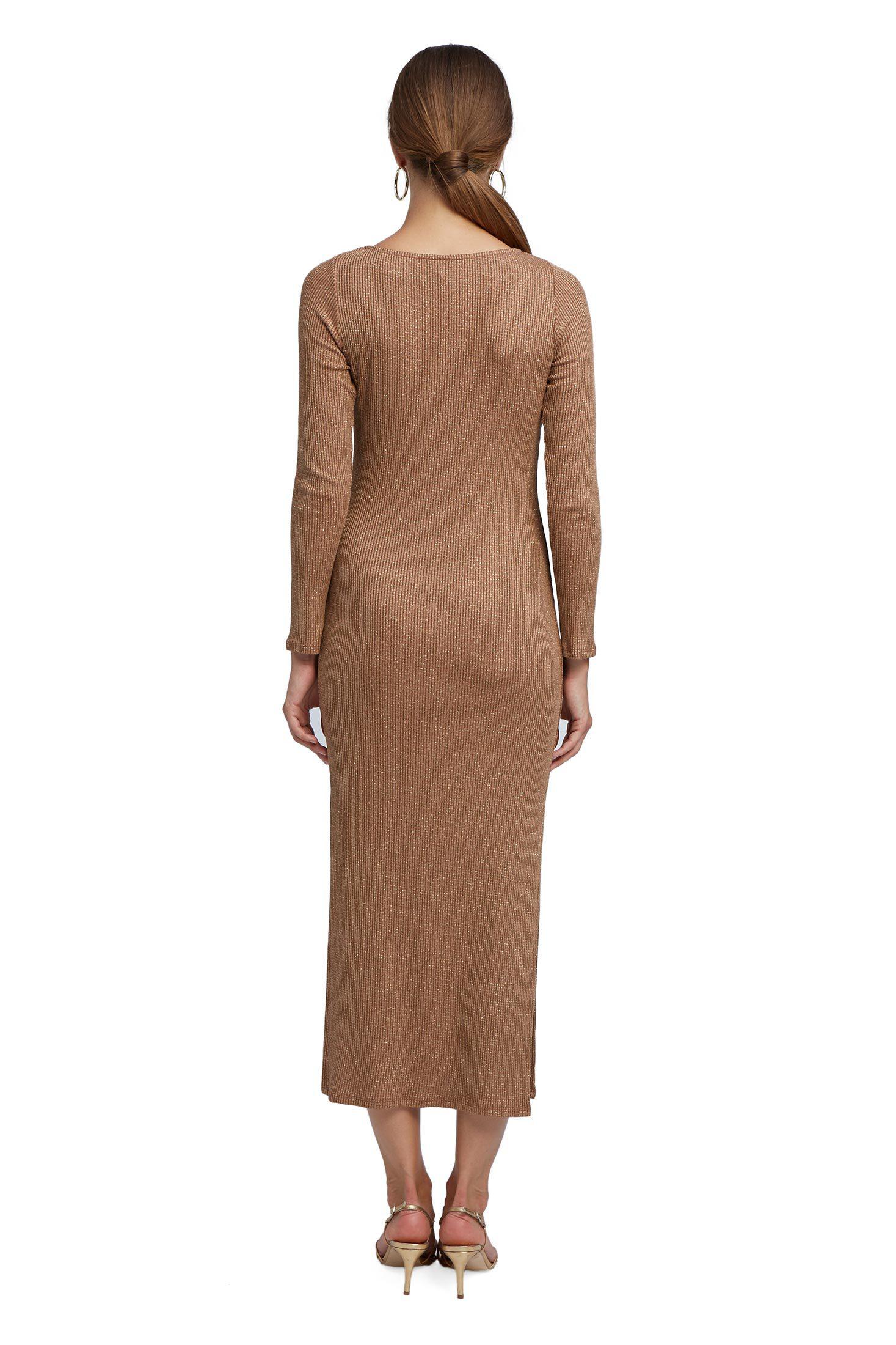 caramel sweater dress