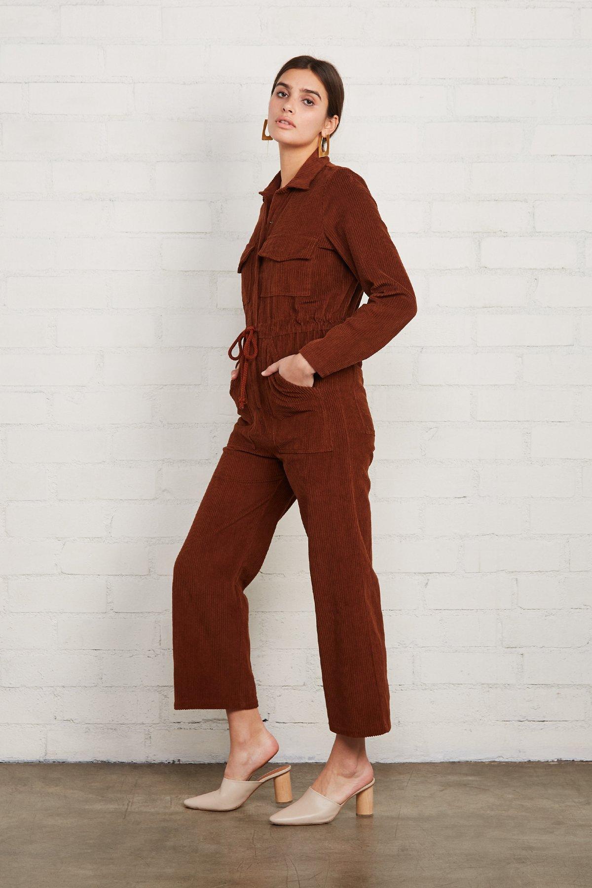 Warehouse corduroy jumpsuit Clearance