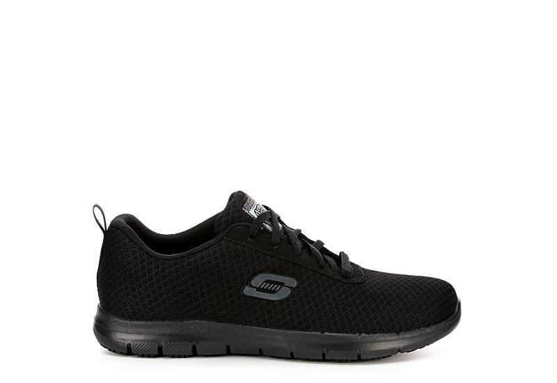 Skechers Bronaugh Slip Resistant Work Shoe Work Safety Shoes in Black