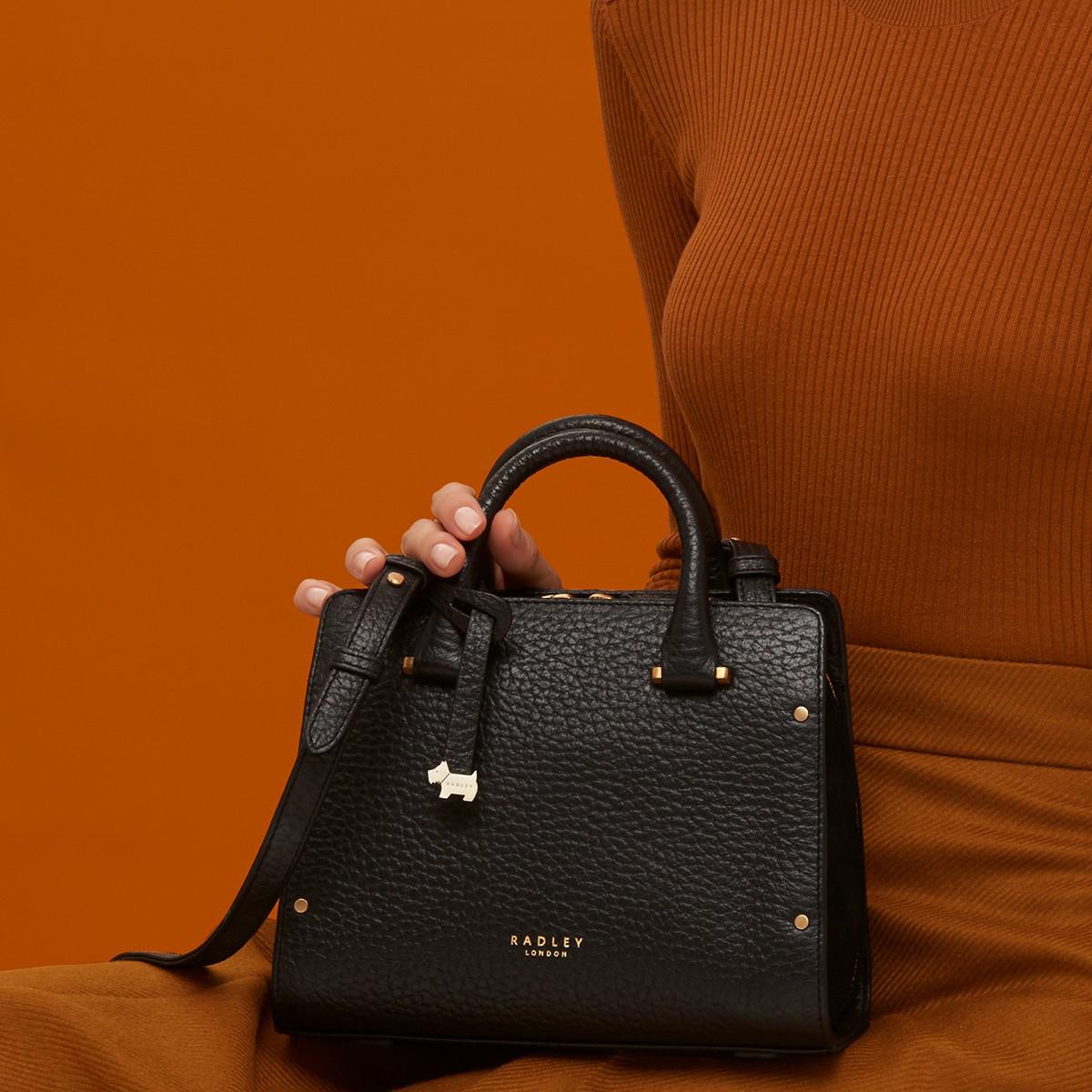 radley black leather bag