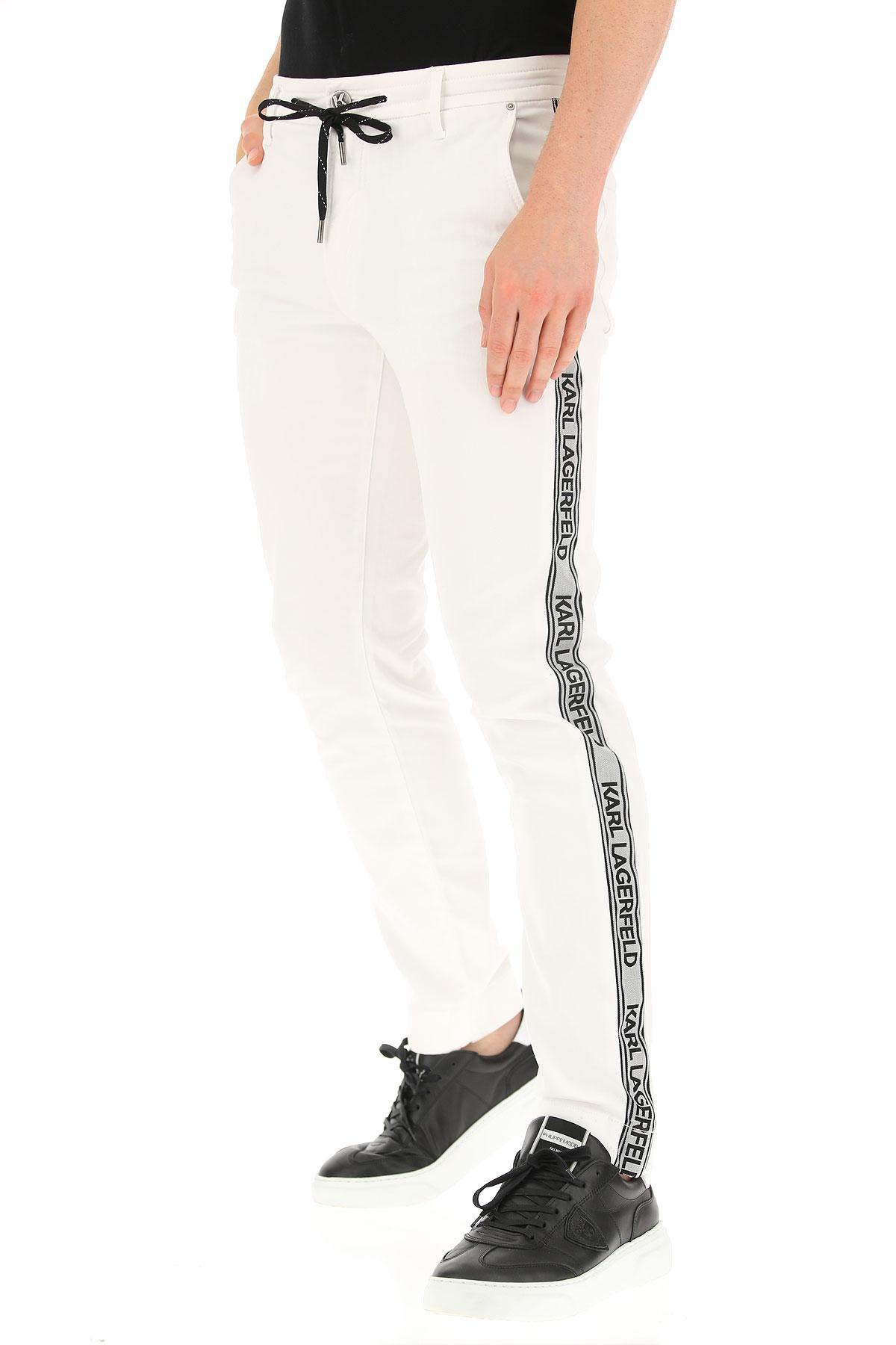 Karl Lagerfeld Denim Jeans On Sale in White for Men - Lyst