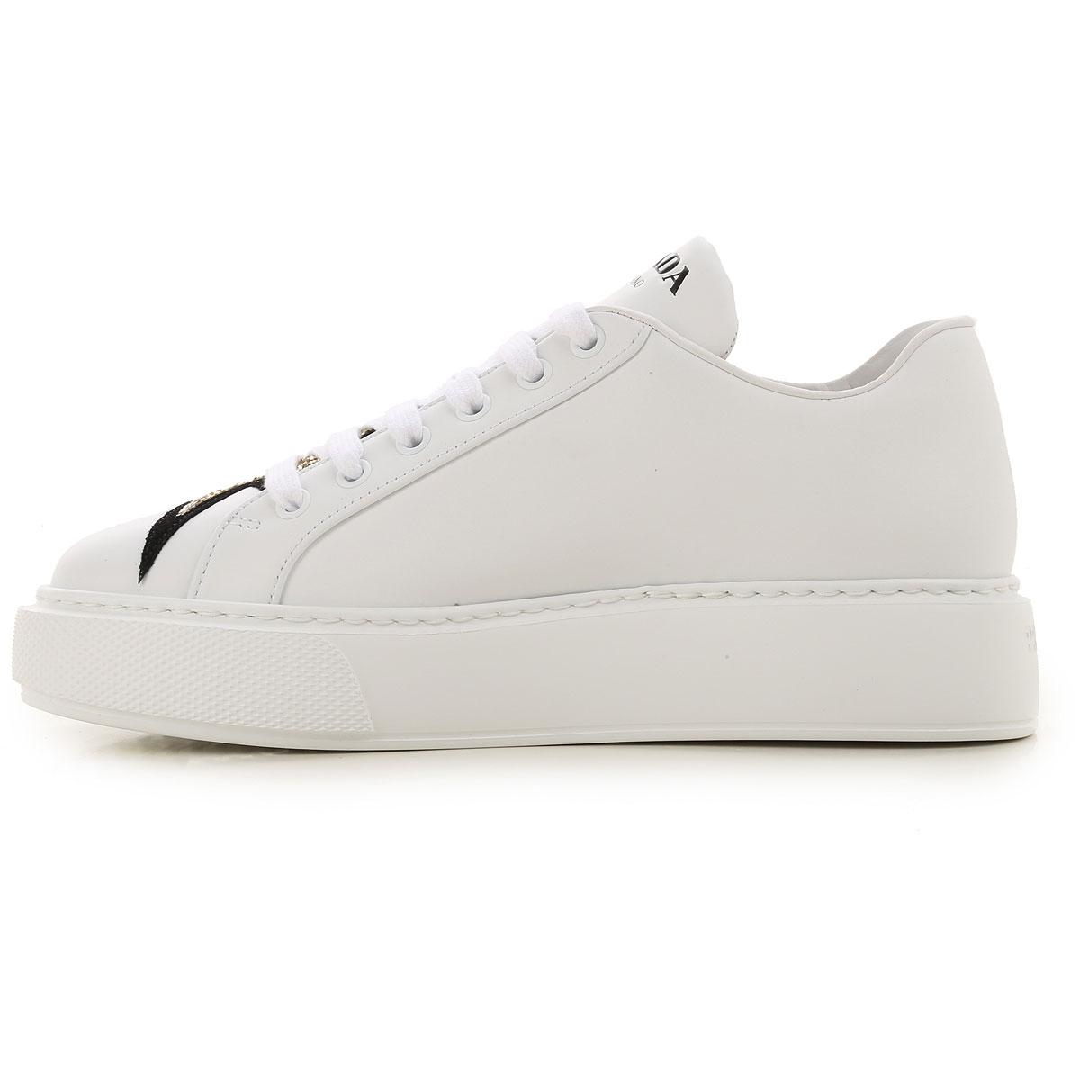 Prada Lace Sneakers For Women in White - Lyst