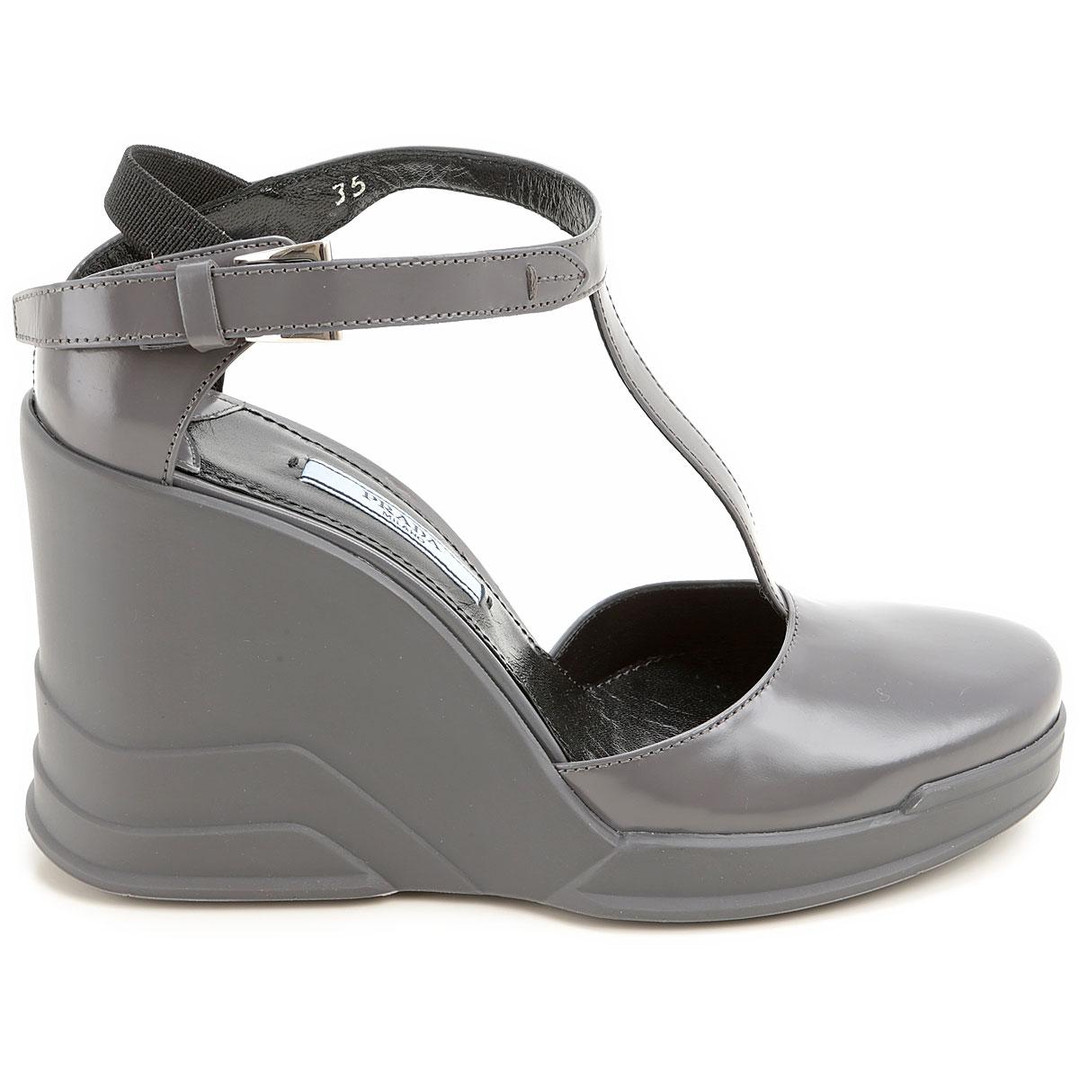 Prada Wedges For Women On Sale In Outlet in Grey (Gray) Lyst