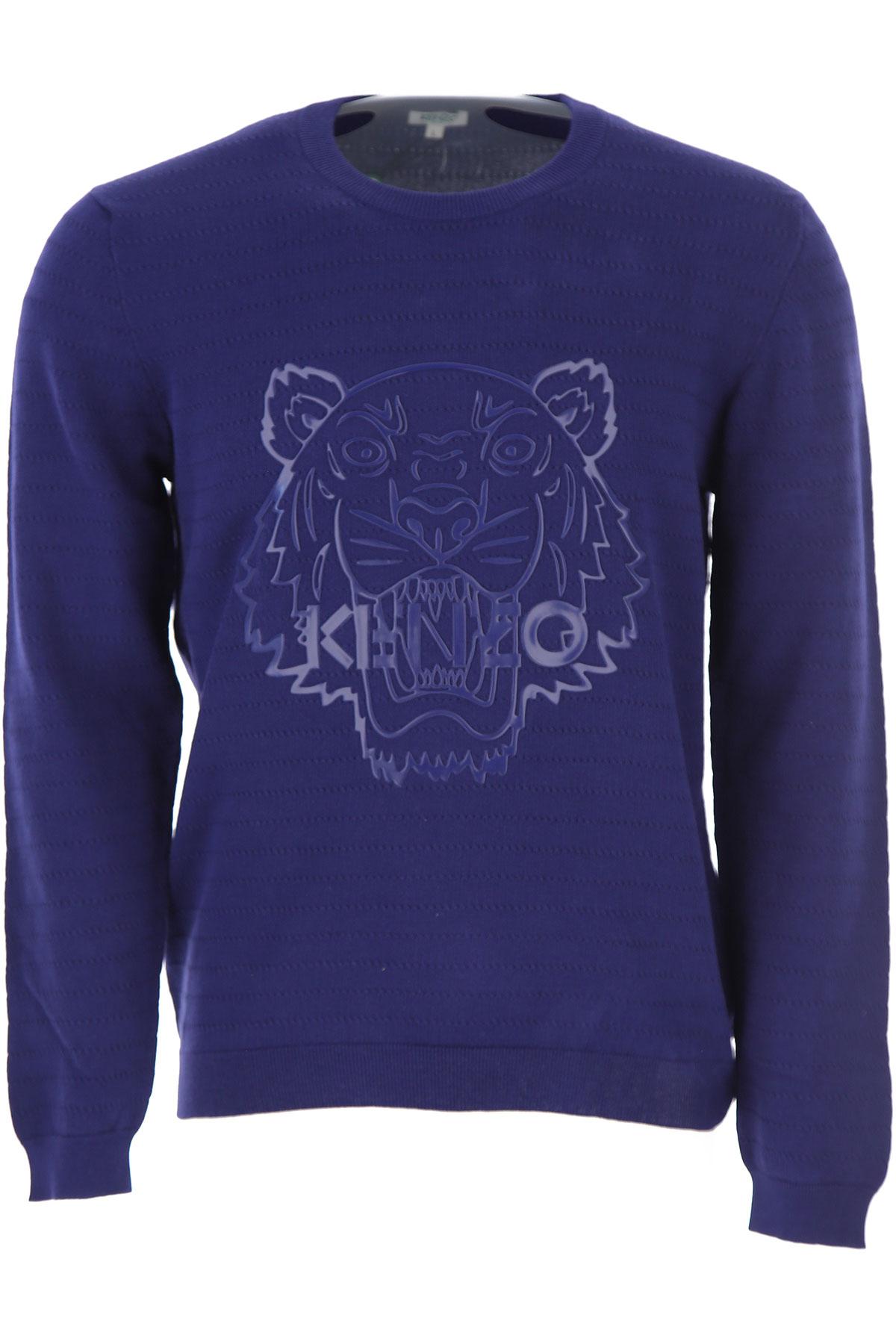 KENZO Cotton Sweater For Men Jumper On Sale in Blue for Men - Lyst
