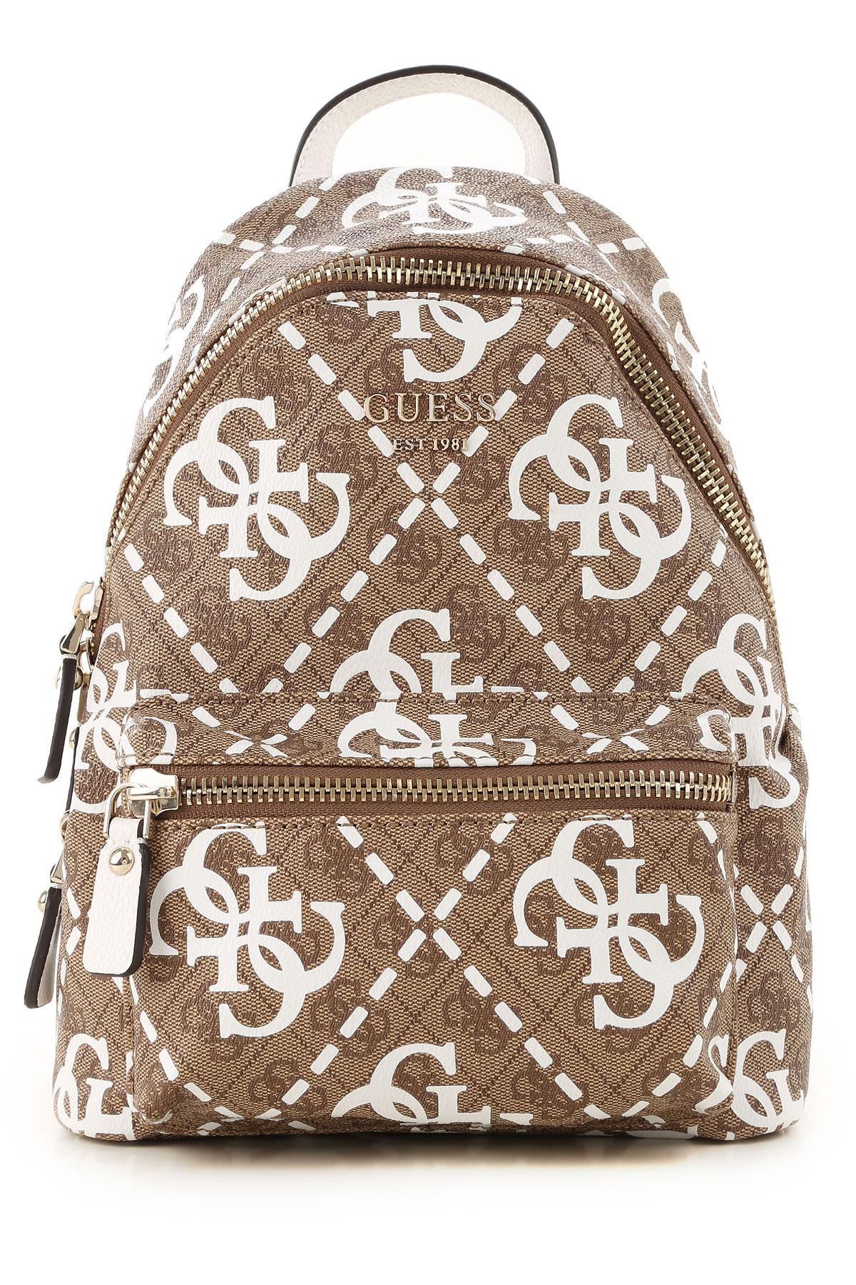 Guess Beige Faux Leather Backpack In Natural Lyst