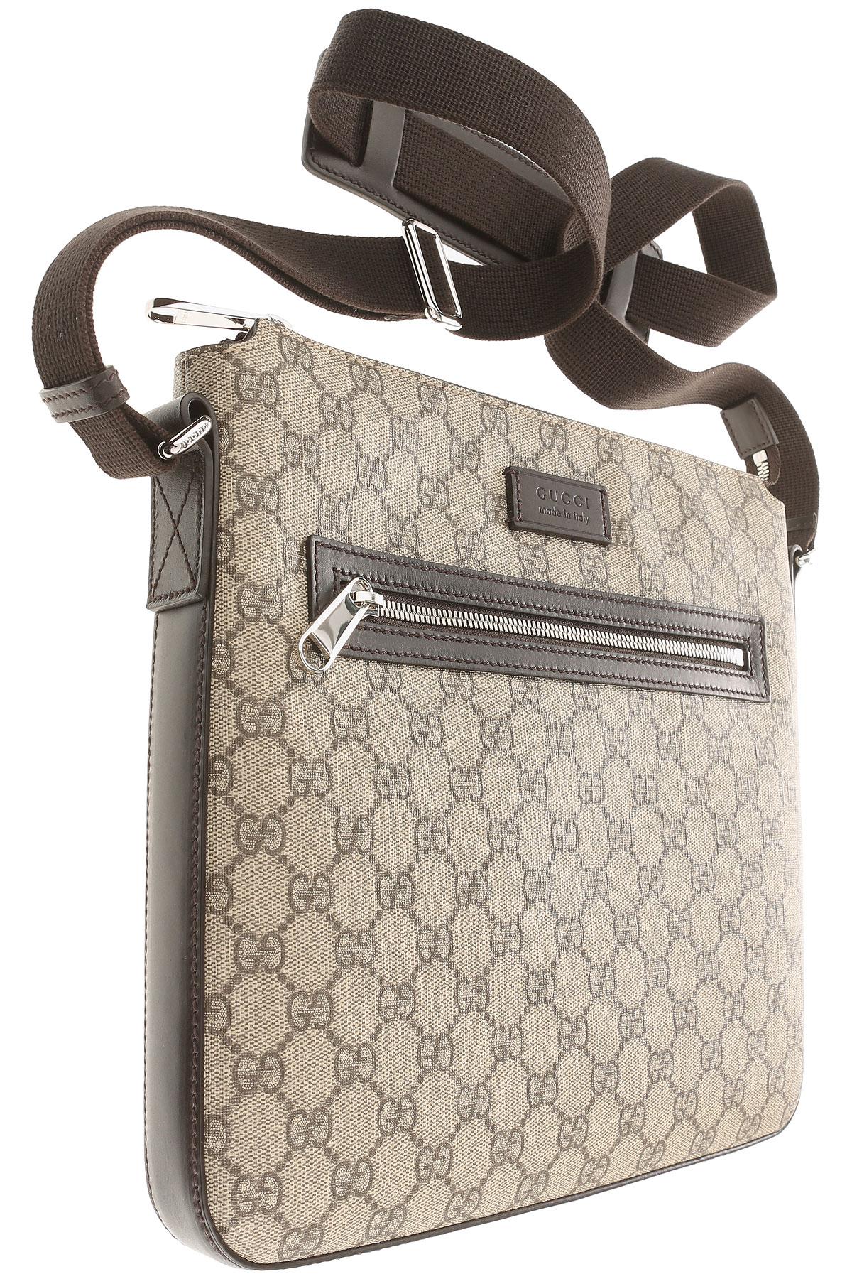 Gucci Leather Messenger Bag For Men On Sale in Beige (Natural) for Men - Lyst