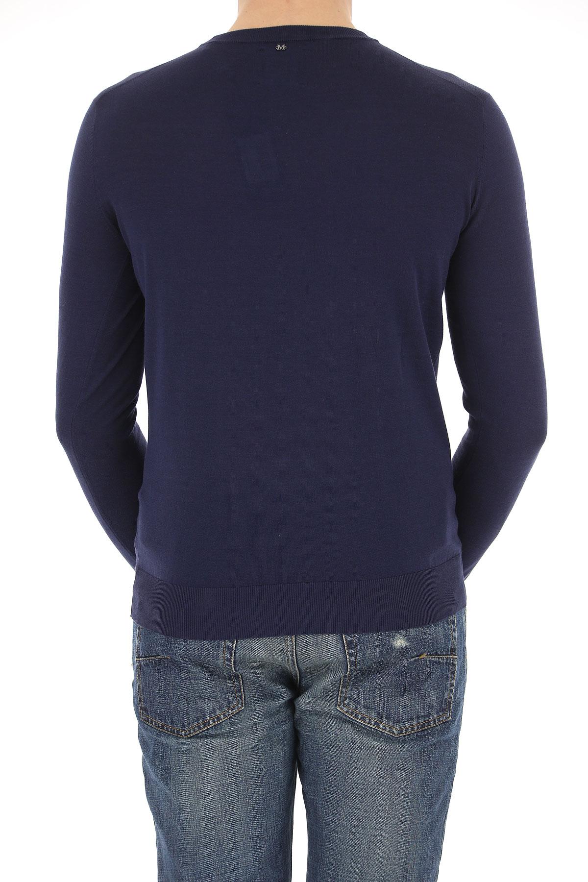 Guess Silk Sweater For Men Jumper On Sale in Night Blue (Blue) for Men