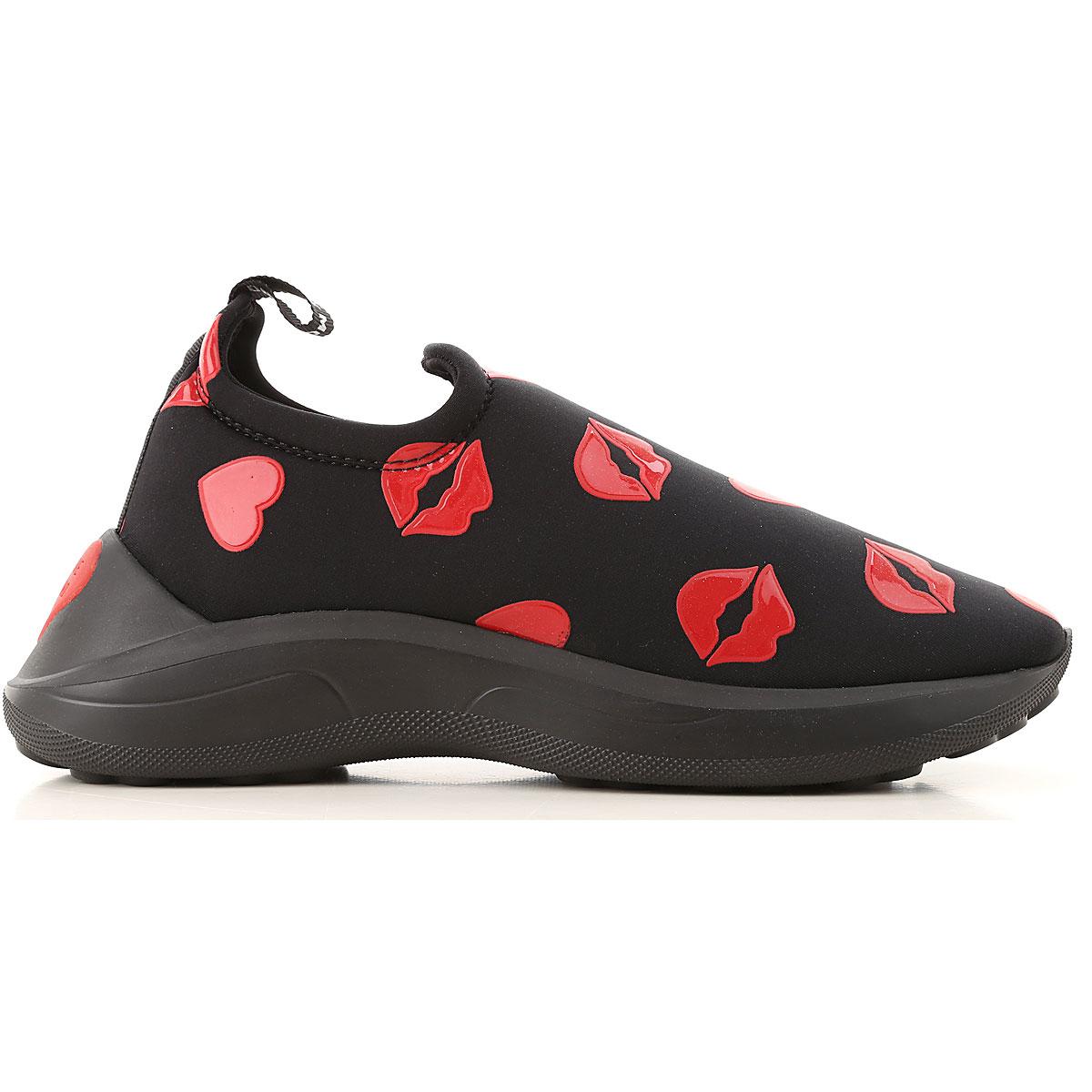 Moschino Rubber Slip On Sneakers For Women in Black - Lyst