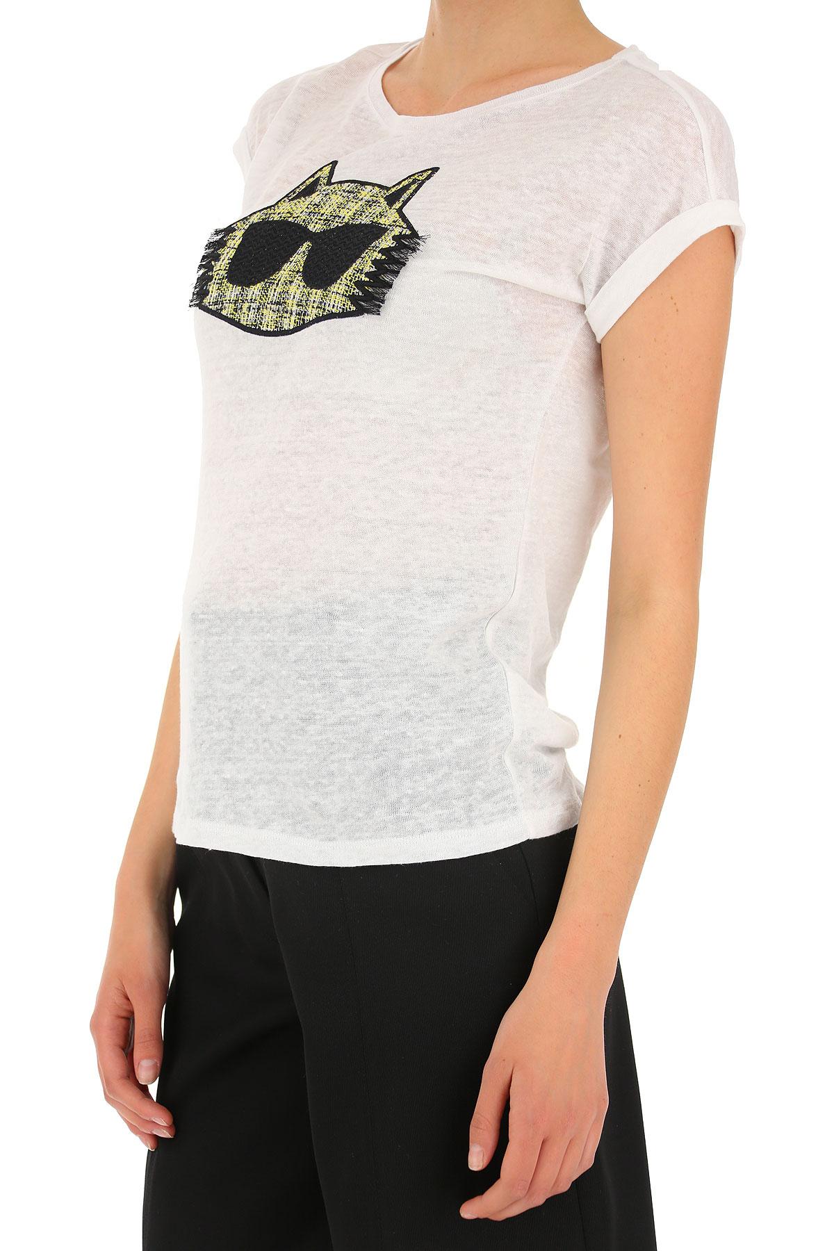 Karl Lagerfeld Linen T-shirt For Women On Sale in White - Lyst
