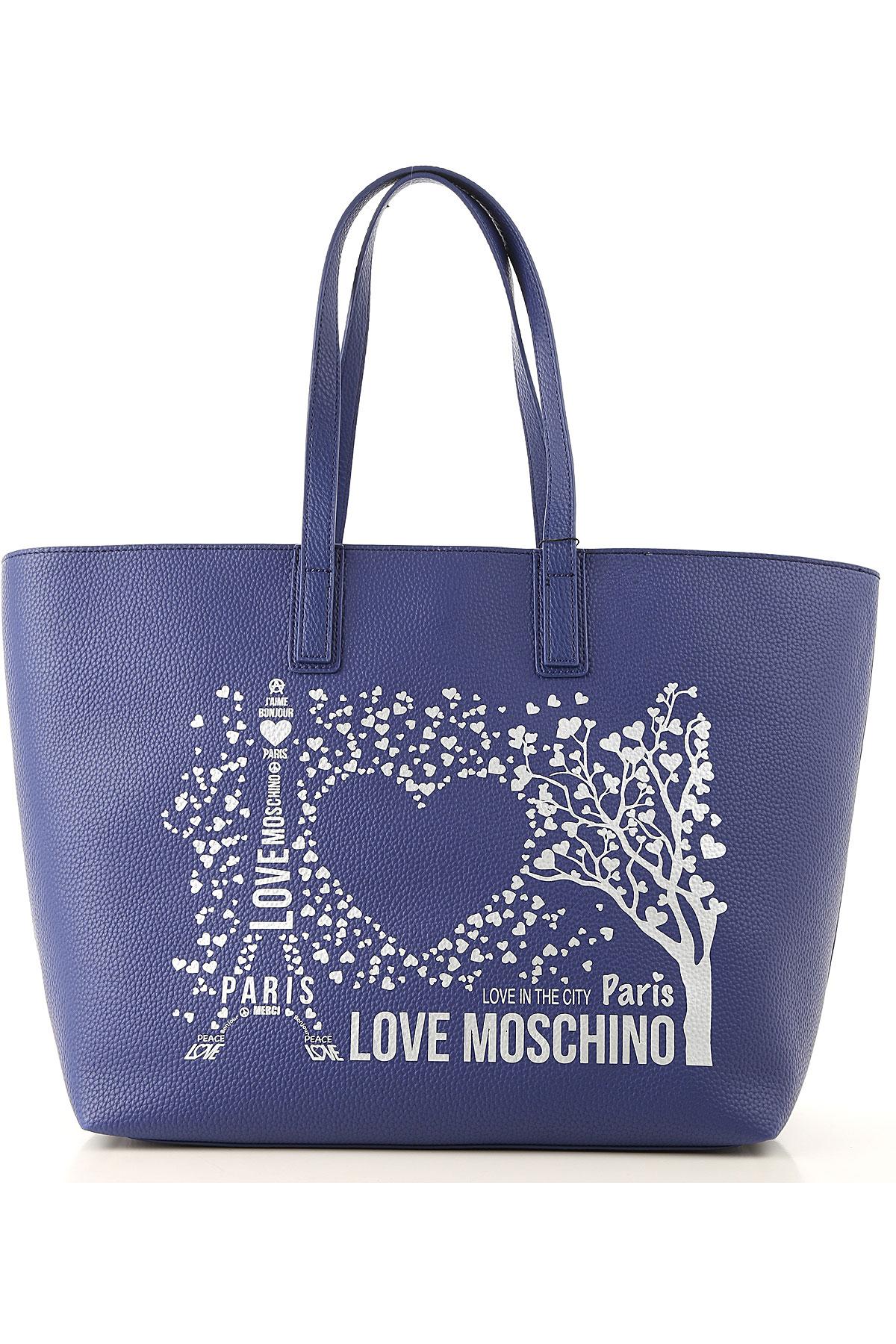 Moschino Tote Bag On Sale in Deep Blue 