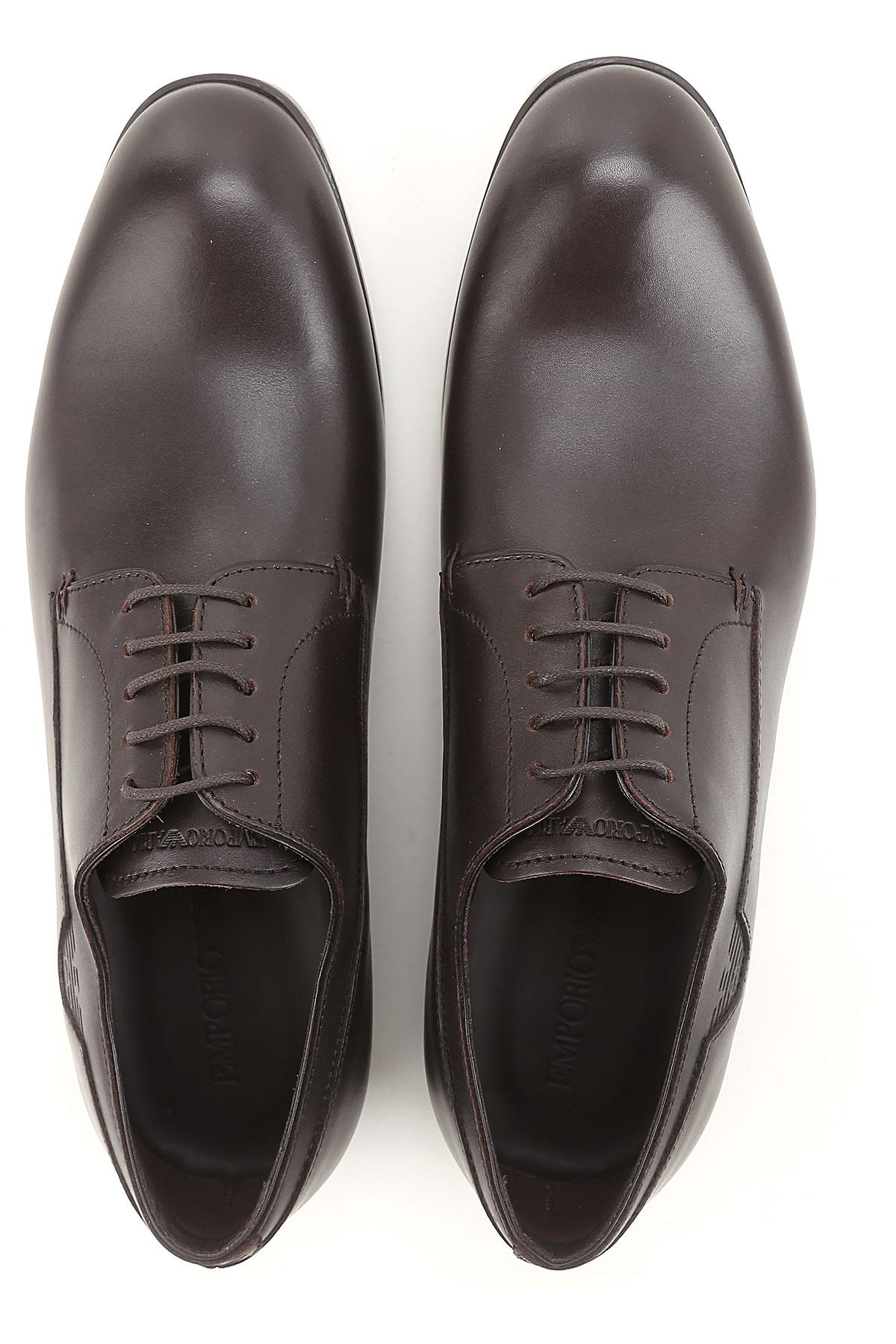 Emporio Armani Leather Lace Up Shoes For Men Oxfords in