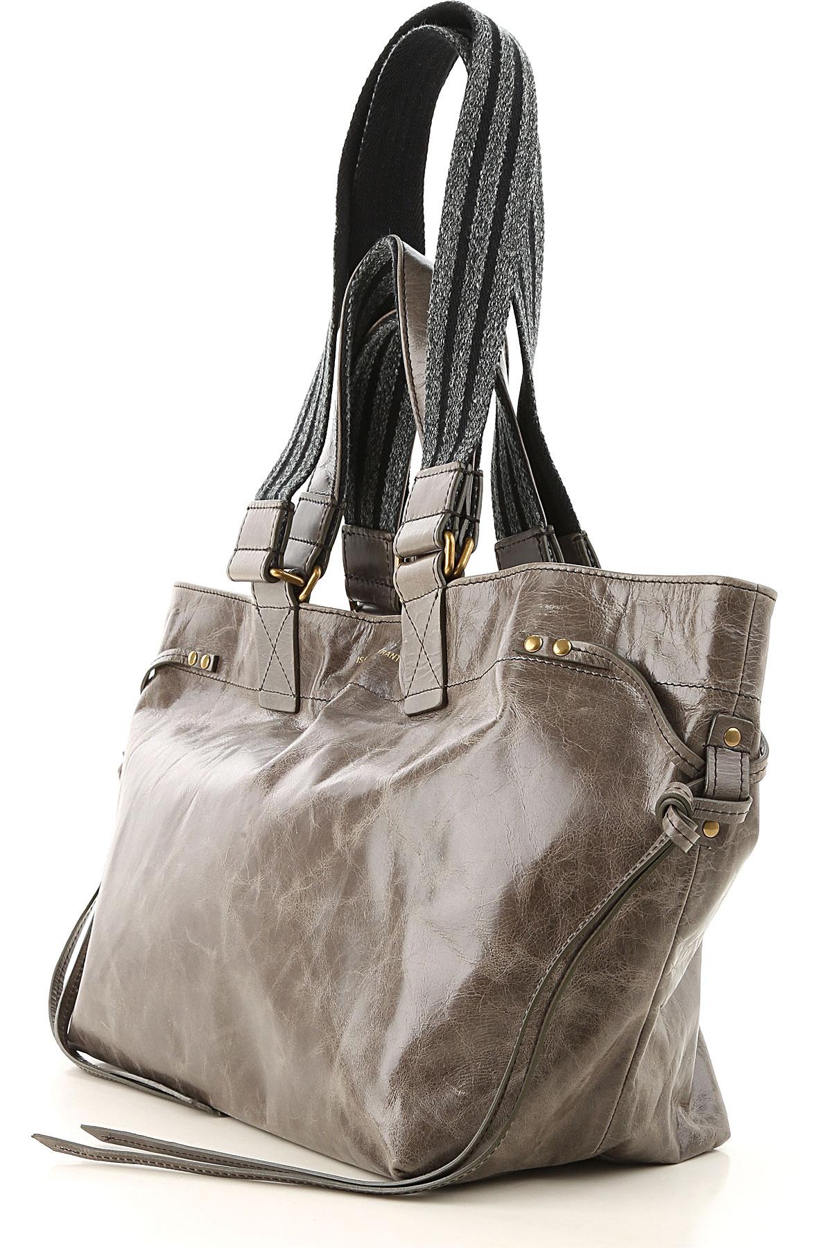 Isabel Marant Leather Tote Bag On Sale in Grey (Gray) - Lyst
