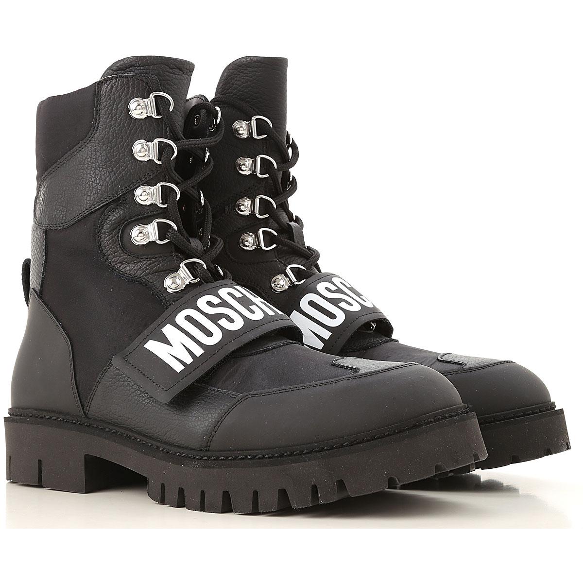 Moschino Leather Shoes For Men in Black for Men Lyst