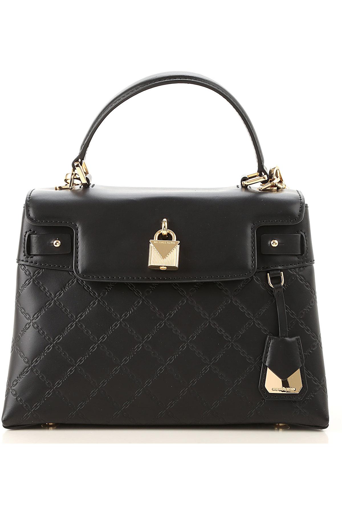 Michael Kors Leather Top Handle Handbag On Sale in Black - Lyst