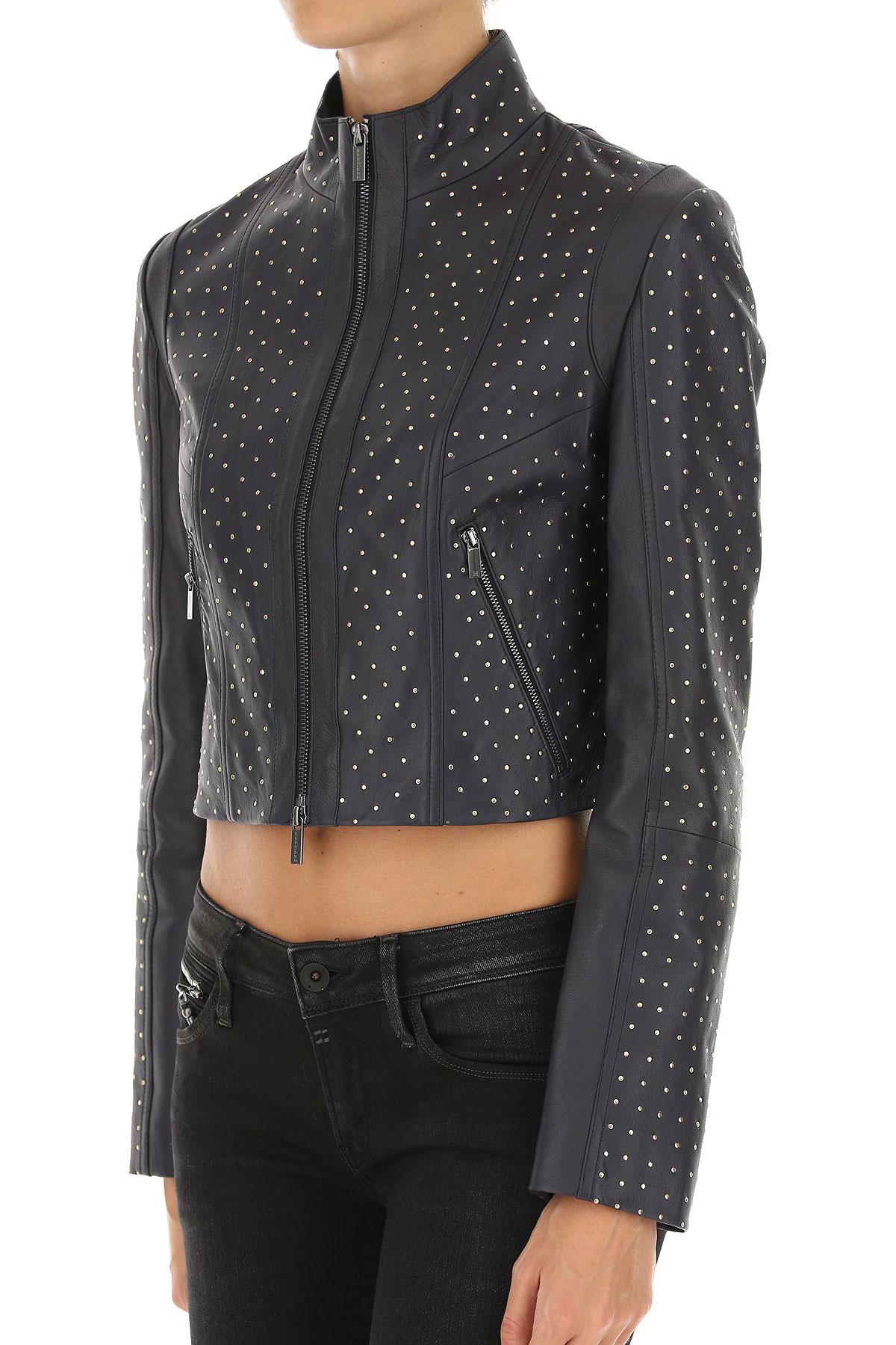 Guess Leather Jacket For Women On Sale in Black Lyst