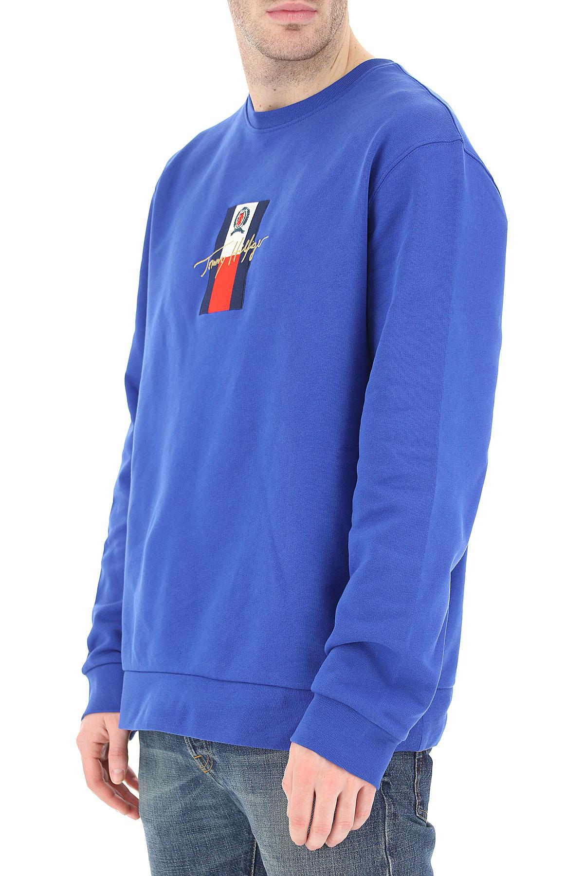 Tommy Hilfiger Cotton Sweatshirt For Men On Sale in Blue for Men - Lyst