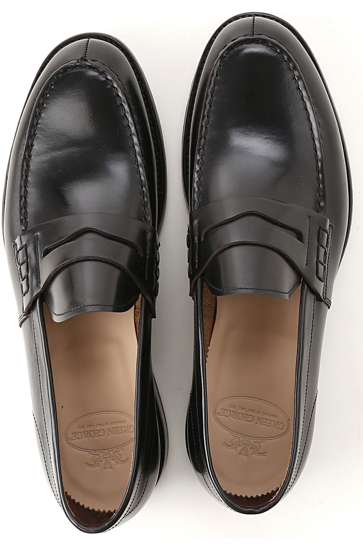 Green George Loafers For Men On Sale in Black for Men - Lyst
