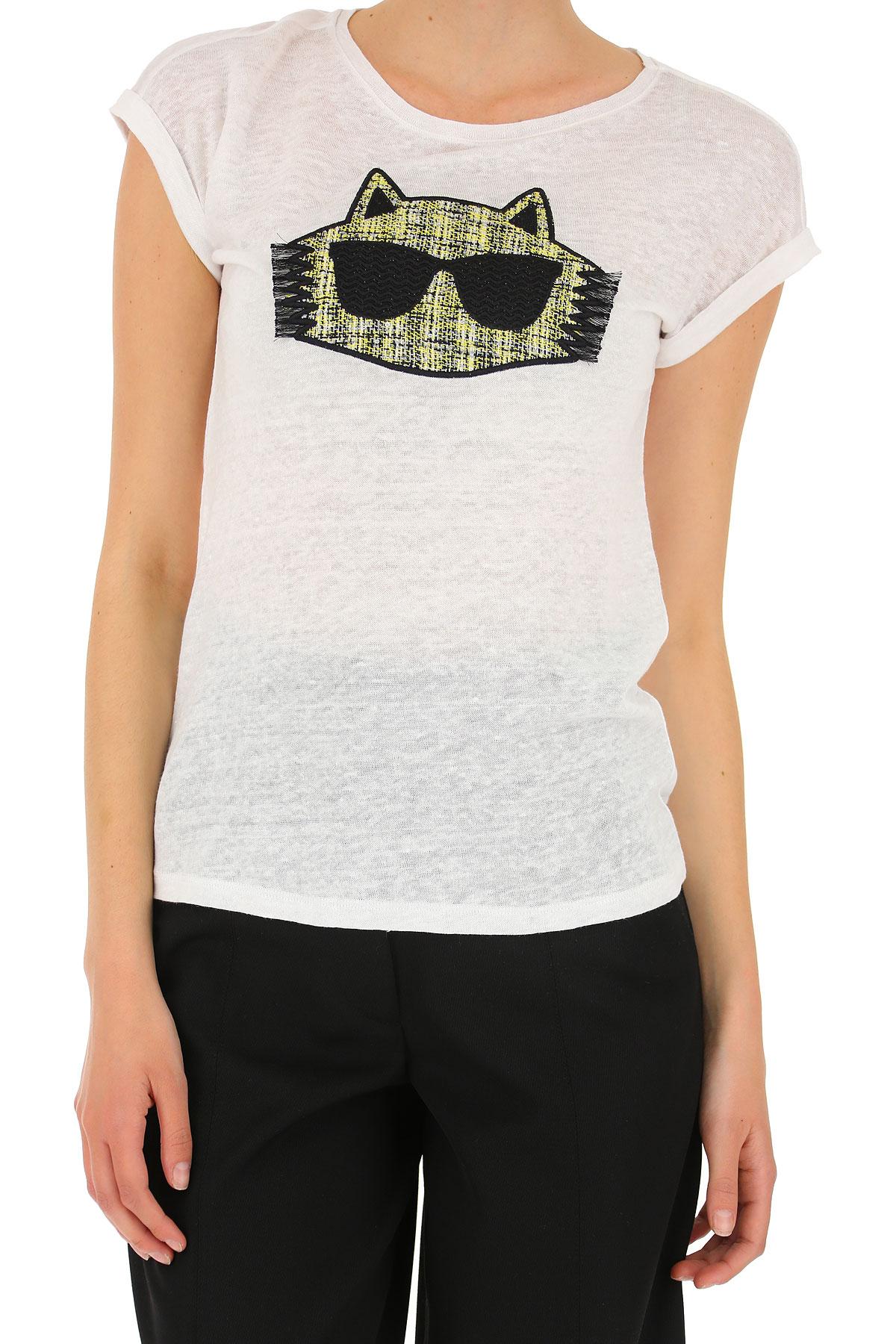 Karl Lagerfeld Linen Tshirt For Women On Sale in White Lyst
