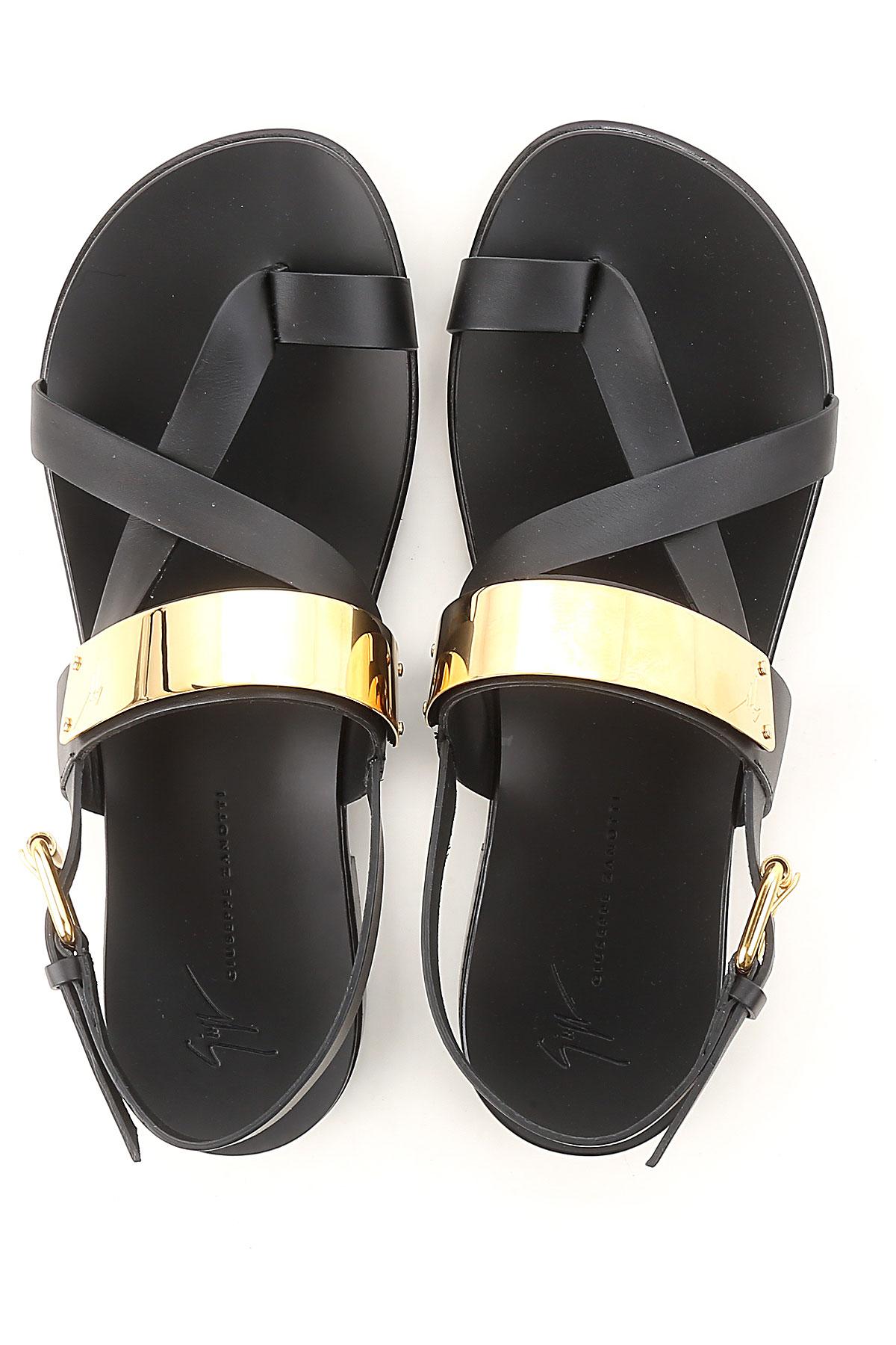 Giuseppe Zanotti Leather Sandals For Men On Sale In Outlet in Black for ...