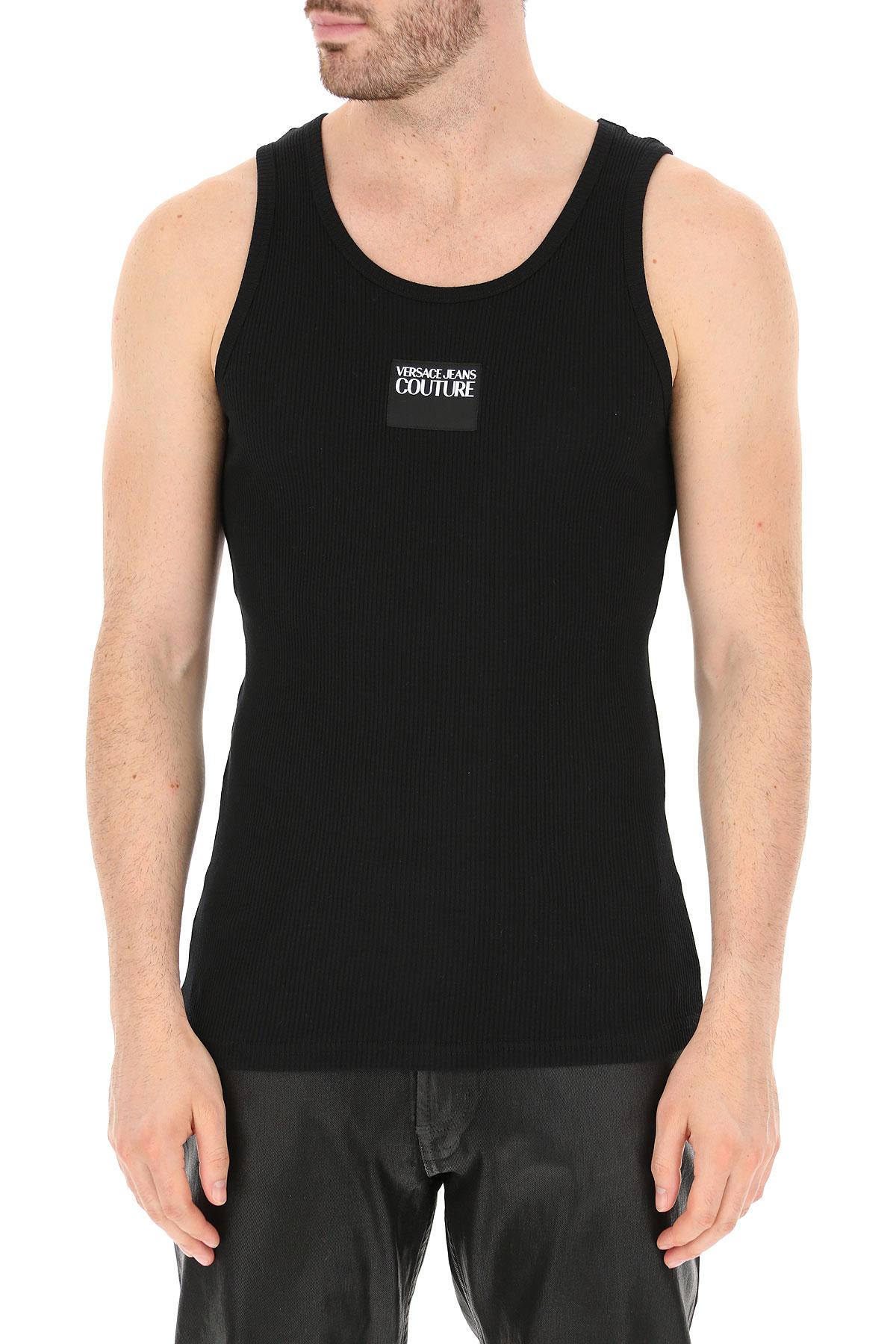 Versace Jeans Denim Tank Top For Men On Sale in Black for Men Save 23