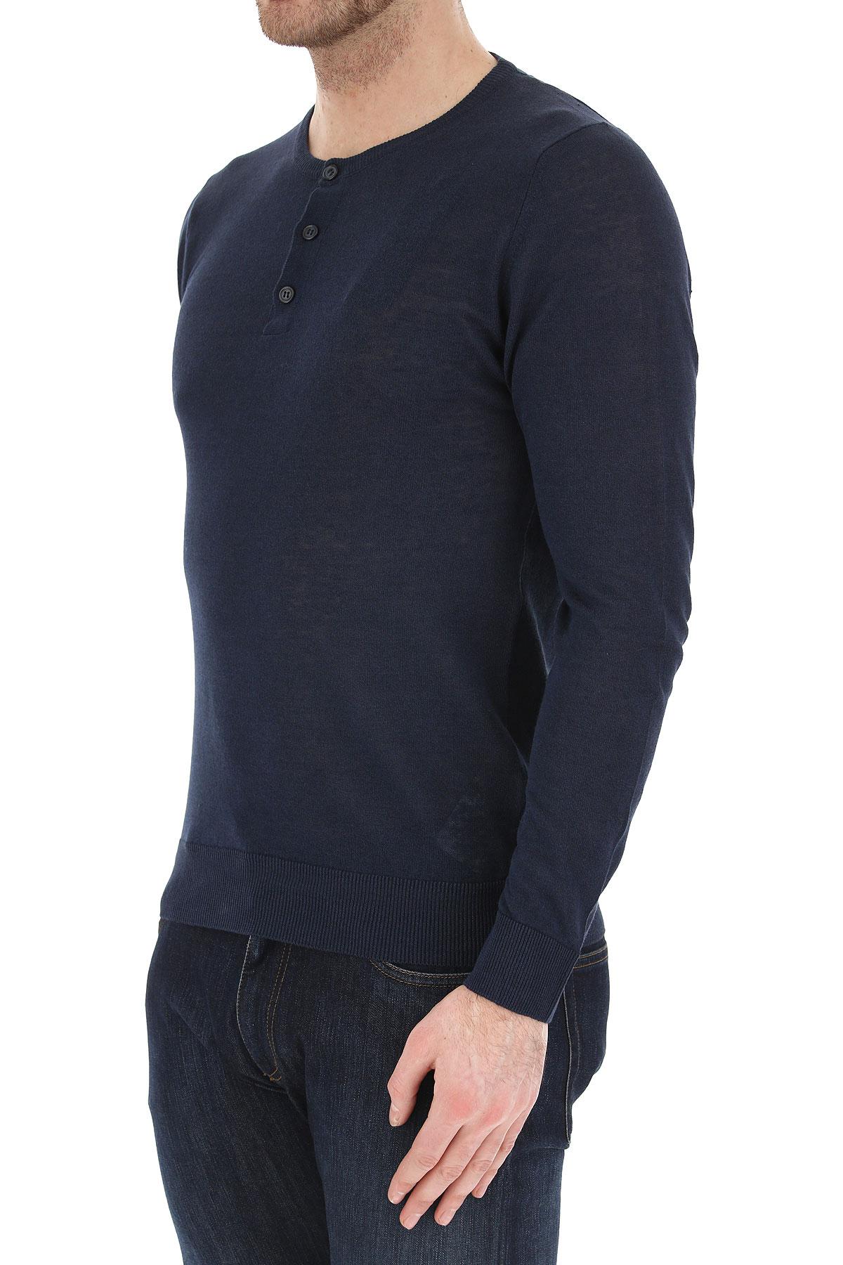 Guess Linen Sweater For Men Jumper On Sale in Dark Midnight Blue (Blue