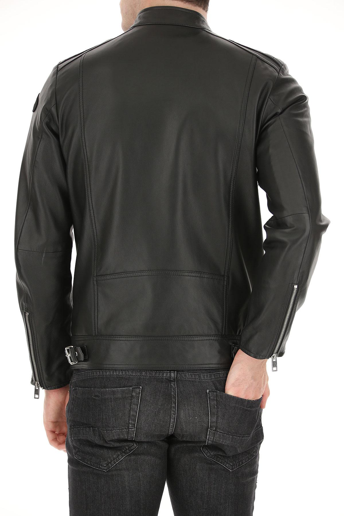 DIESEL Leather Jacket For Men in Black for Men Lyst