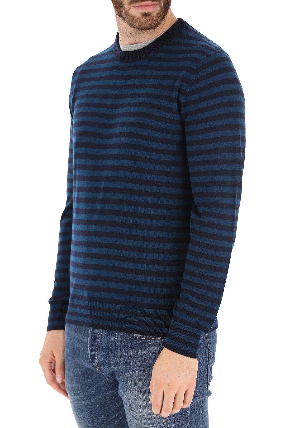 Paul Smith Wool Sweater For Men Jumper On Sale In Outlet in Blue Navy ...