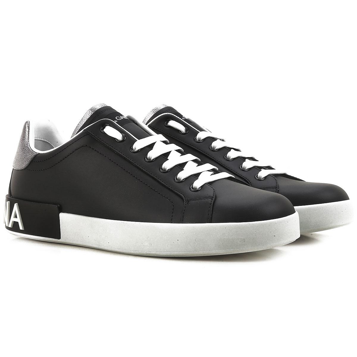 Dolce & Gabbana Logo Leather Low-top Trainers in Black for Men - Save ...