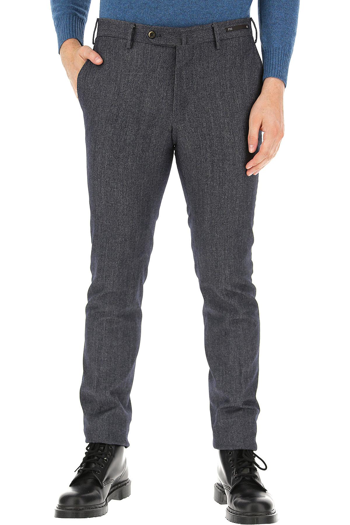 PT01 Wool Pants For Men On Sale In Outlet in Grey Blue Melange (Gray) for Men Lyst