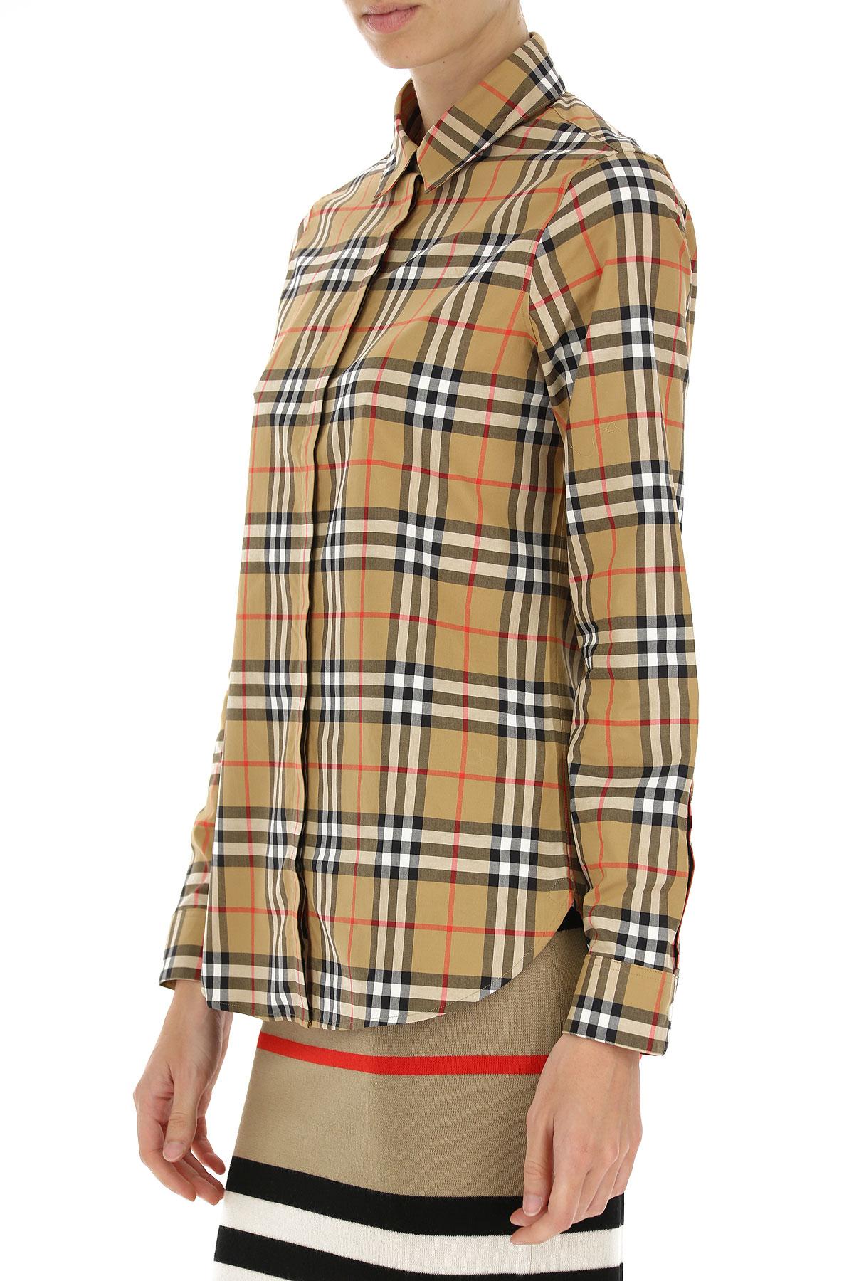 Burberry Redwing Long Shirt In Check Cotton in Beige (Natural) - Lyst